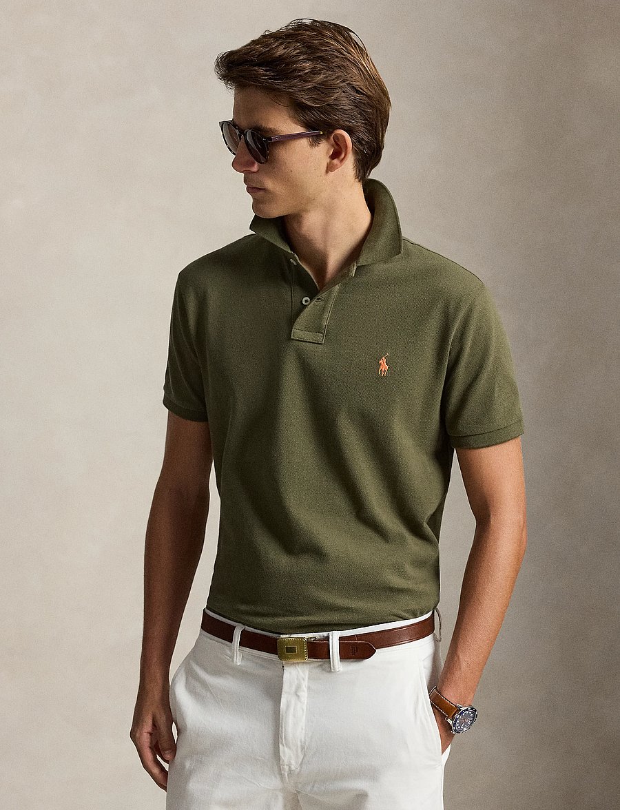 Polo Ralph Lauren - The Iconic Mesh Polo Shirt - kurzärmelig - canopy olive/c222 - 0