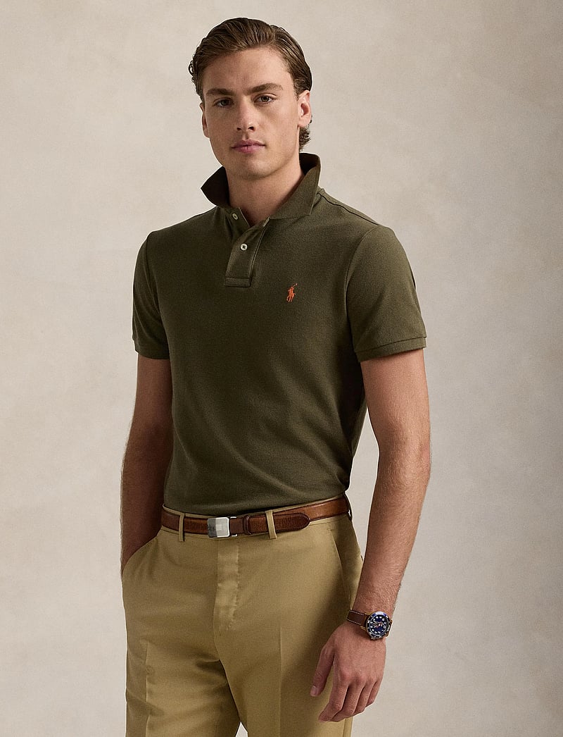 Polo Ralph Lauren - BASIC MESH-SSL-KNT - kortærmede poloer - canopy olive/c222 - 3