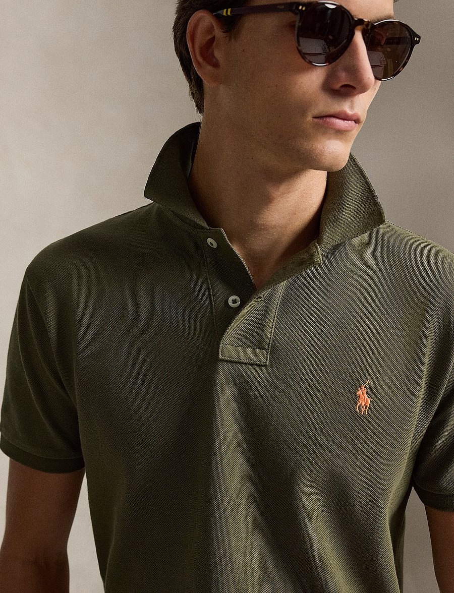 Polo Ralph Lauren - The Iconic Mesh Polo Shirt - kurzärmelig - canopy olive/c222 - 4