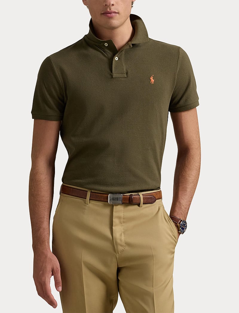 Polo Ralph Lauren - BASIC MESH-SSL-KNT - kortærmede poloer - canopy olive/c222 - 5