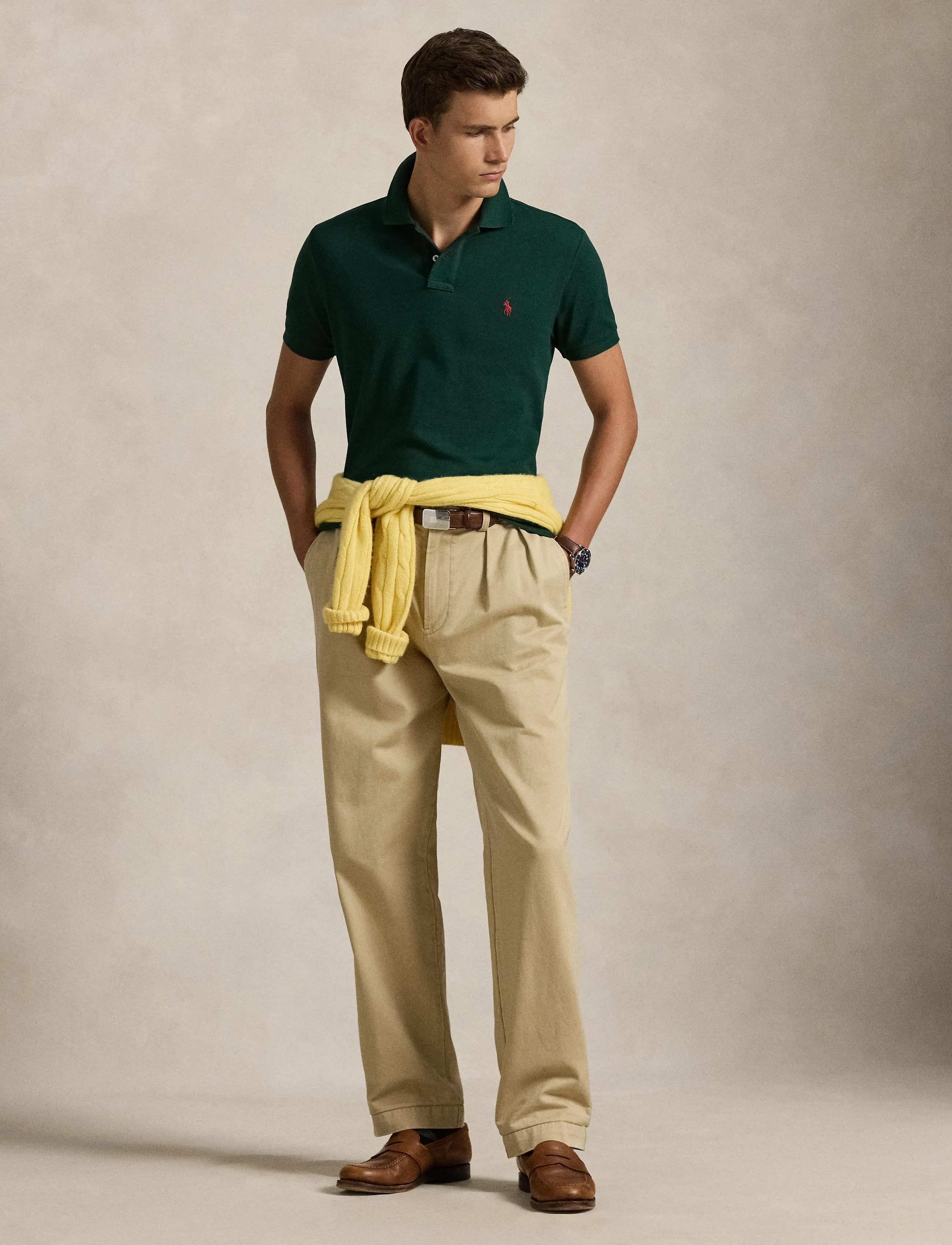 Polo Ralph Lauren BASIC MESH-SSL-KNT - Polosärgid - COLLEGE GREEN/C39 / green