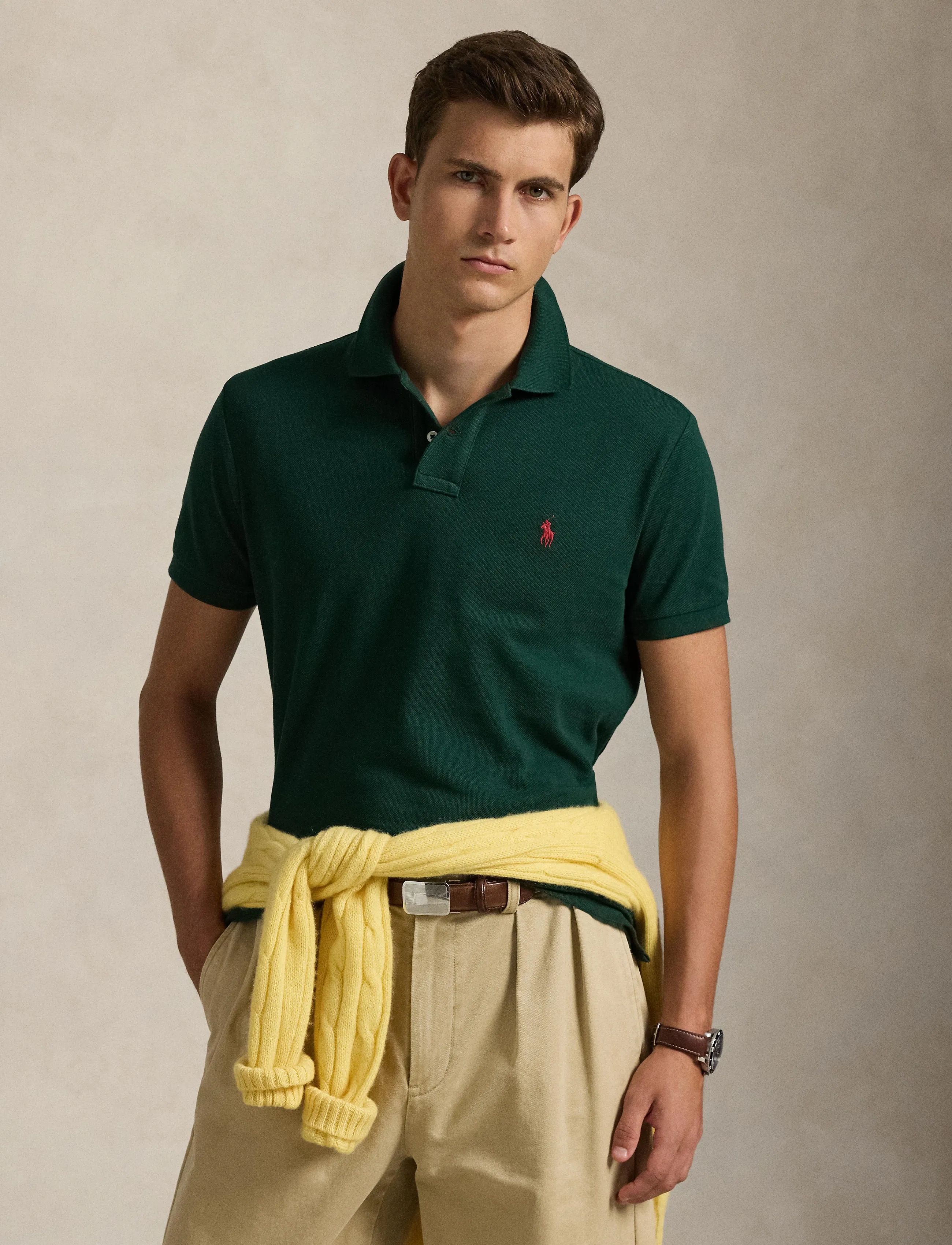 Polo Ralph Lauren - BASIC MESH-SSL-KNT - polo marškinėliai trumpomis rankovėmis - college green/c39 - 3