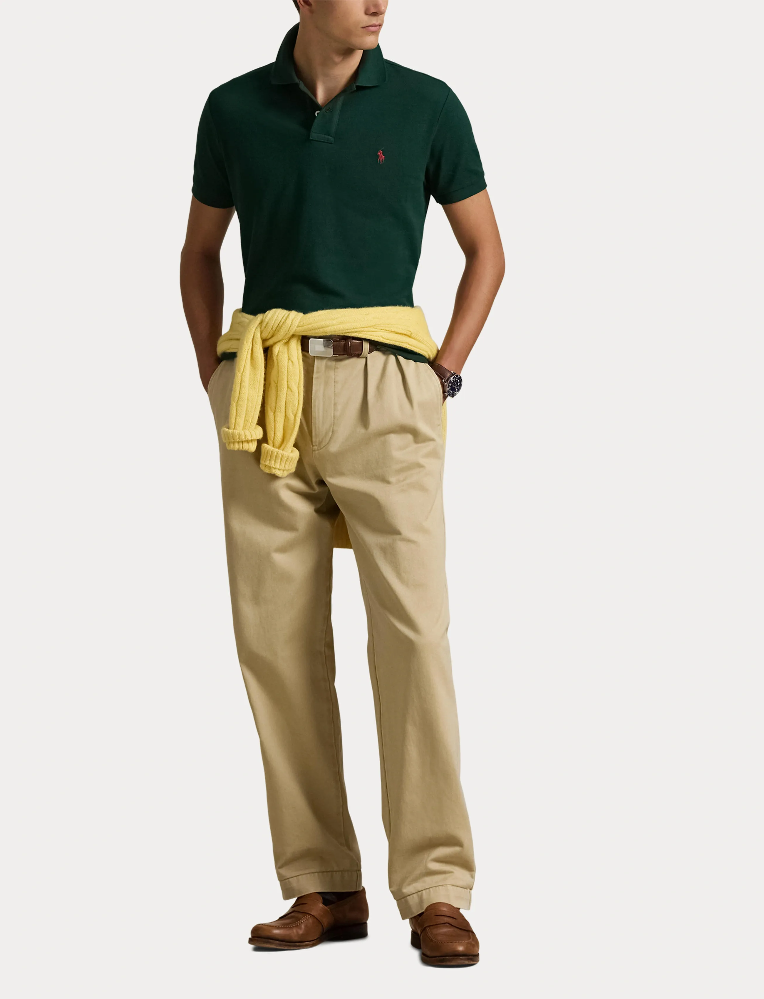 Polo Ralph Lauren - BASIC MESH-SSL-KNT - polo marškinėliai trumpomis rankovėmis - college green/c39 - 4