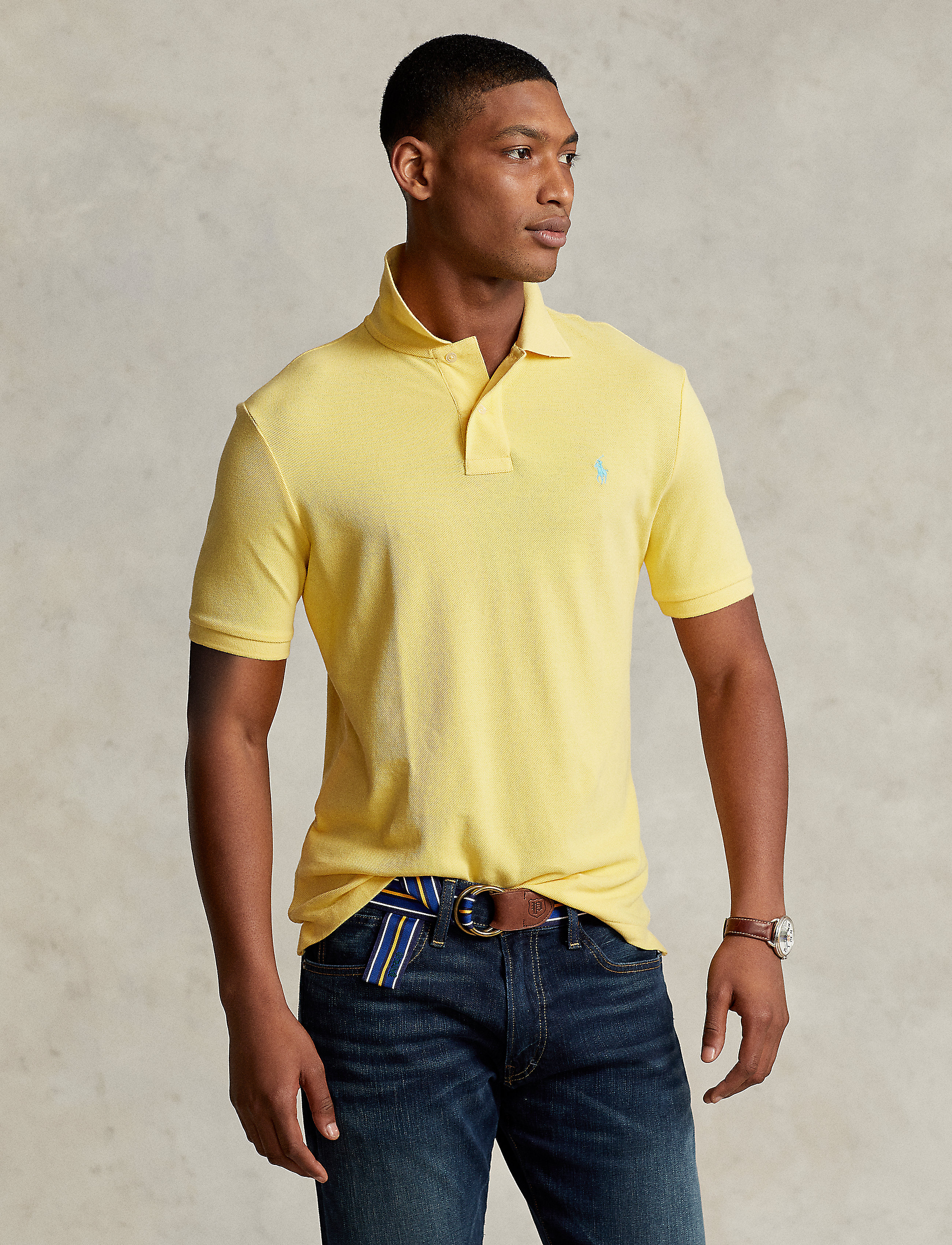 Polo Ralph Lauren The Iconic Mesh Polo Shirt - Pikeepaidat - CORN YELLOW/C6103 / yellow