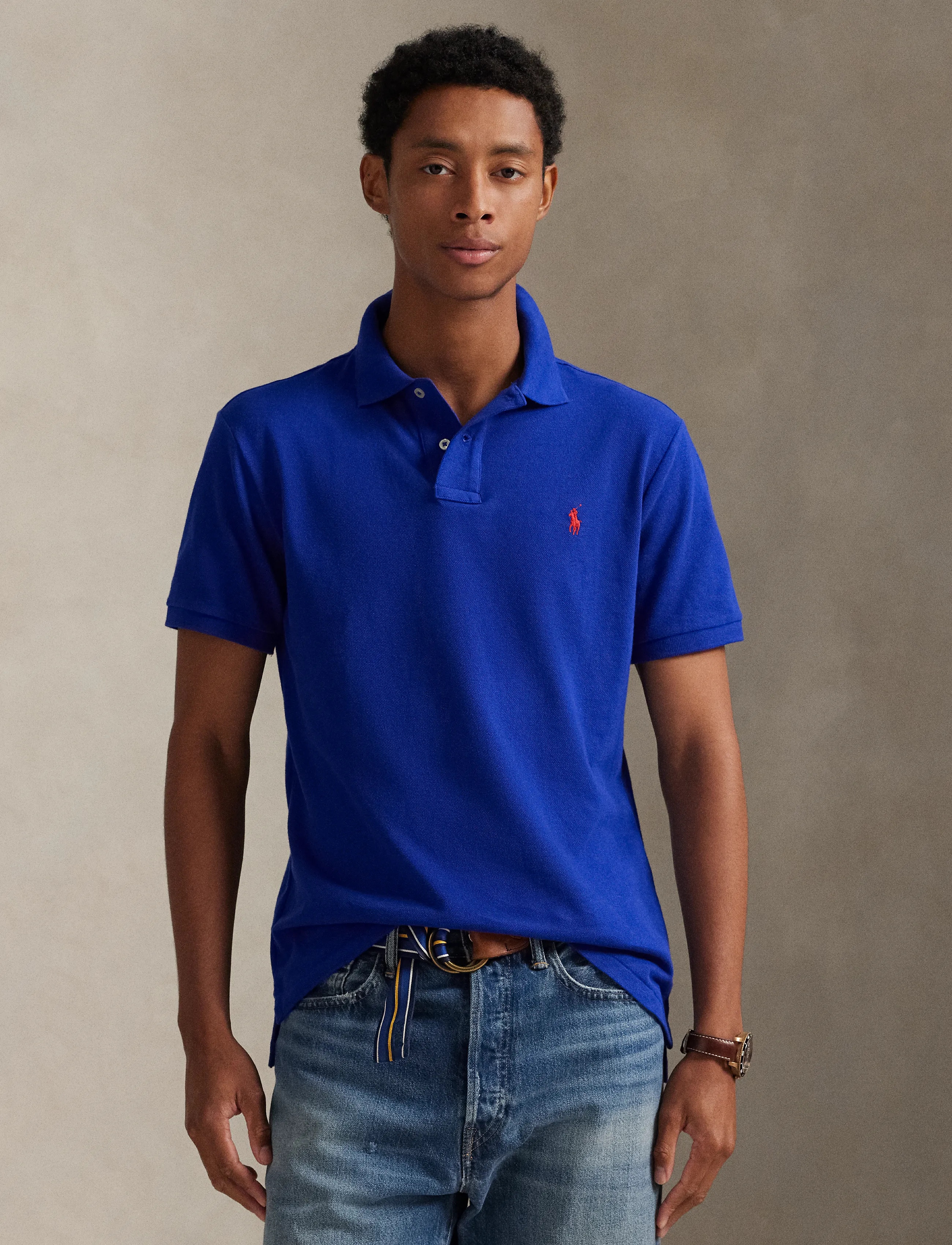 The Iconic Custom Slim Fit Mesh Polo