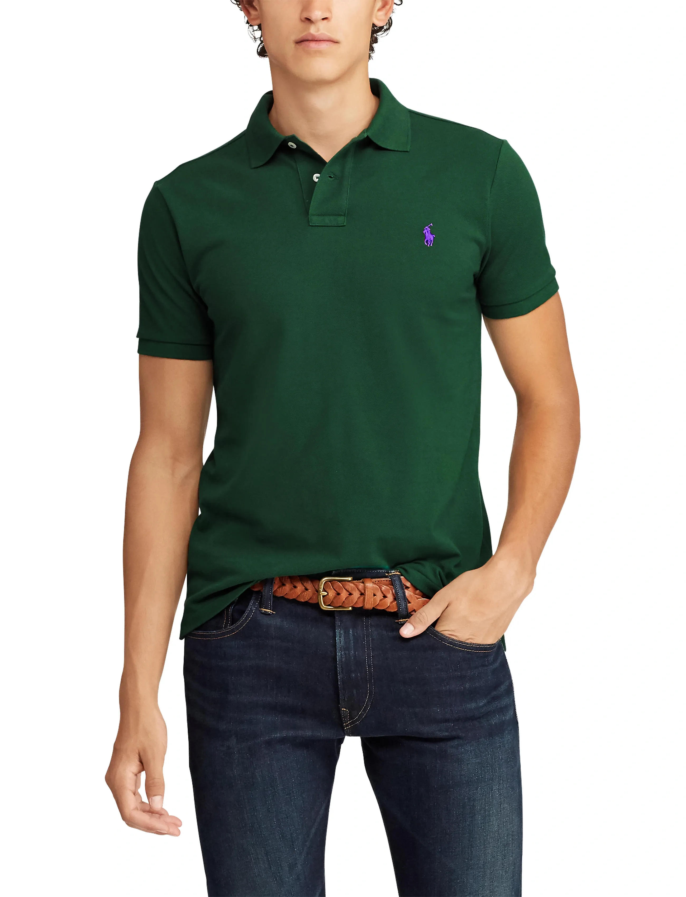 Polo Ralph Lauren The Iconic Mesh Polo Shirt - Pikeepaidat - NEW FOREST/C4649 / green