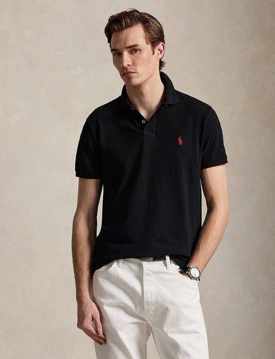 Polo Ralph Lauren - The Iconic Custom Slim Fit Mesh Polo - lühikeste varrukatega polod - polo black/c3870 - 0