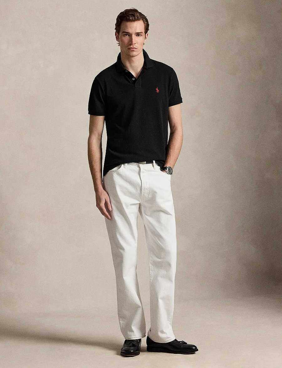 Polo Ralph Lauren - The Iconic Custom Slim Fit Mesh Polo - lühikeste varrukatega polod - polo black/c3870 - 3