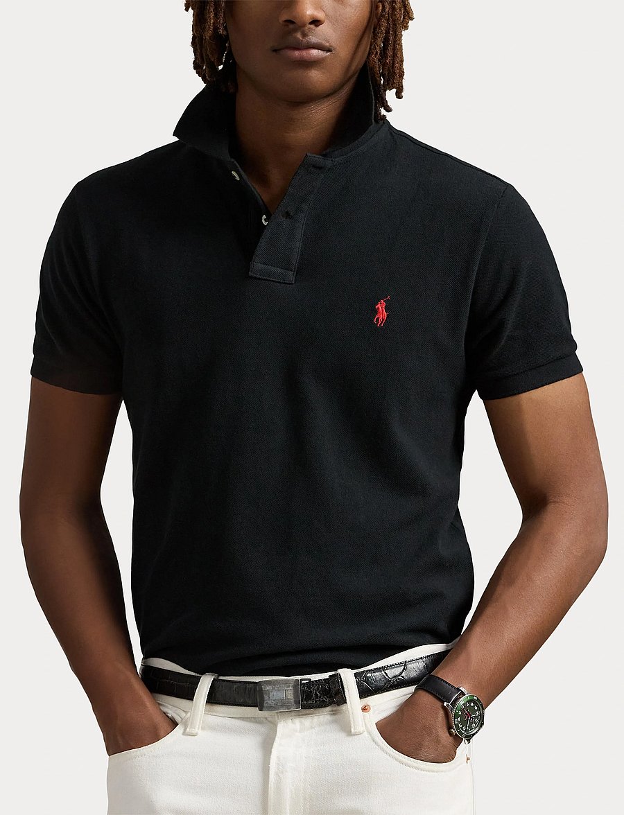 Polo Ralph Lauren - The Iconic Custom Slim Fit Mesh Polo - lühikeste varrukatega polod - polo black/c3870 - 4