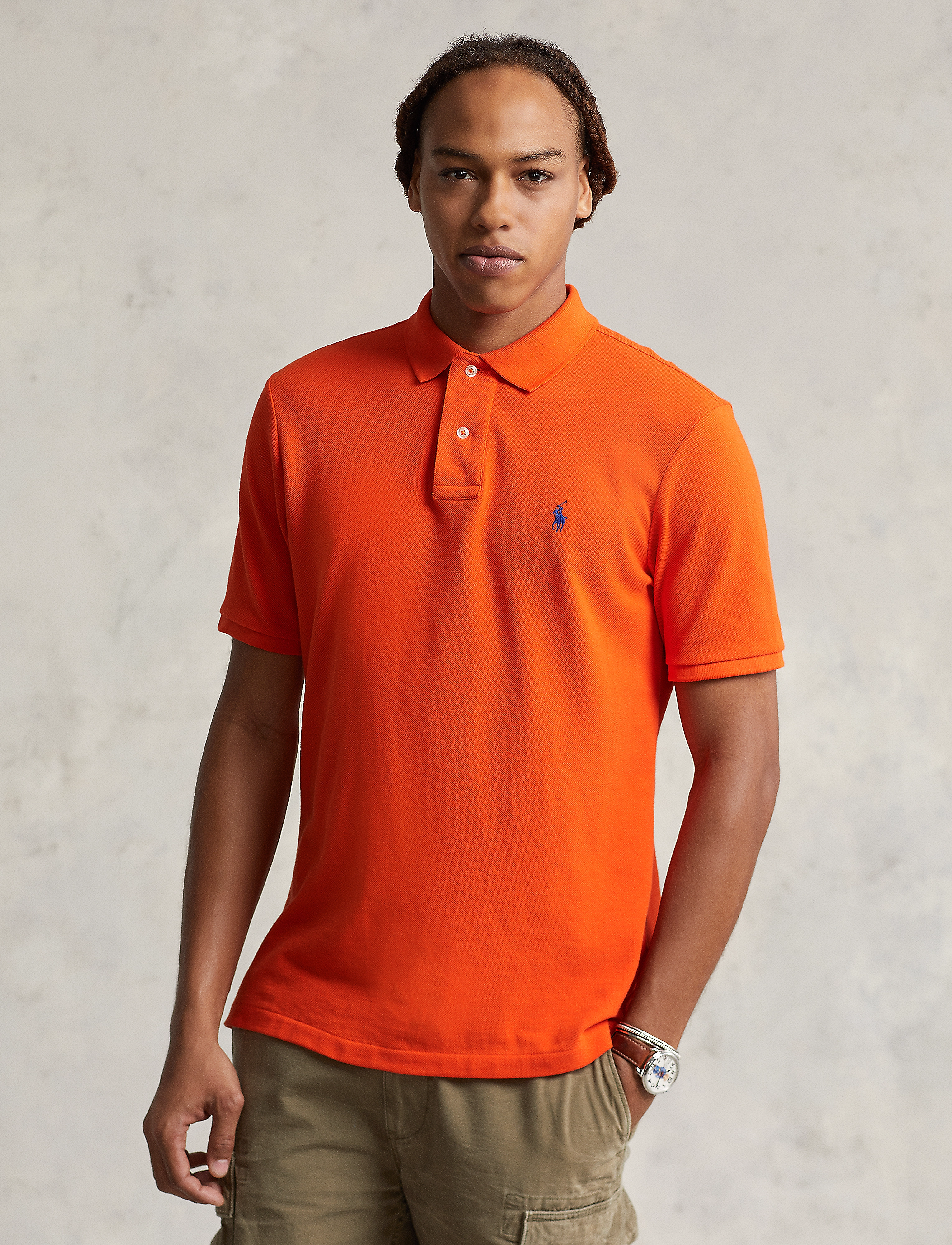 Polo Ralph Lauren The Iconic Mesh Polo Shirt - Riided - SAILING ORANGE/C7 / orange