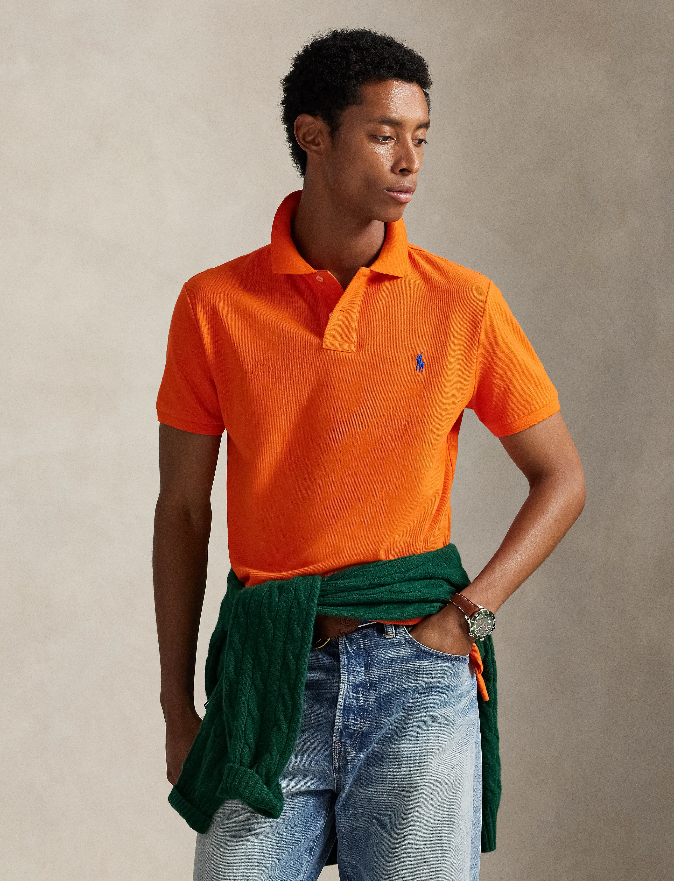 Polo Ralph Lauren BASIC MESH-SSL-KNT - Poloshirts - SAILING ORANGE/C7 / orange