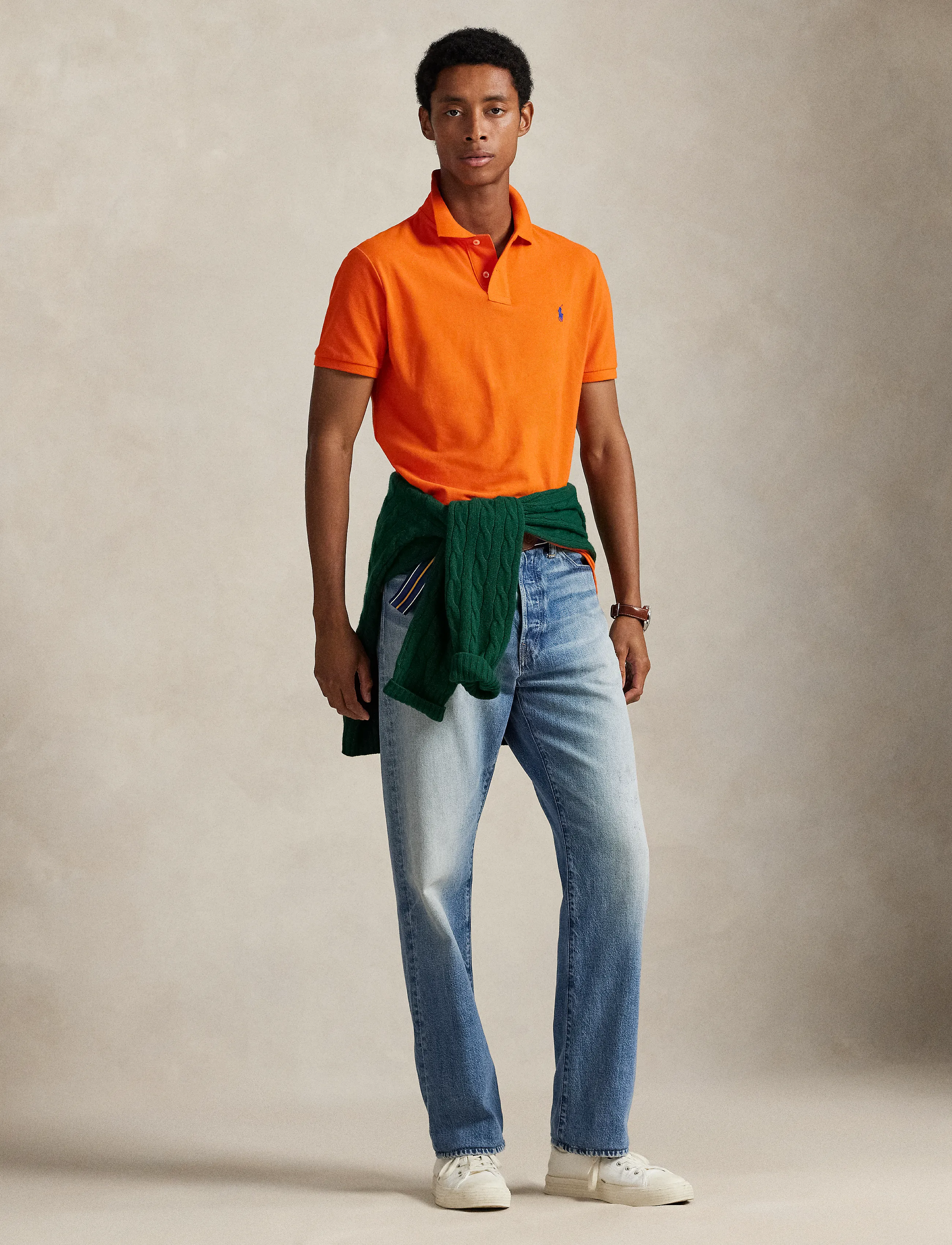 Polo Ralph Lauren - The Iconic Custom Slim Fit Mesh Polo - kurzärmelig - sailing orange/c7 - 5