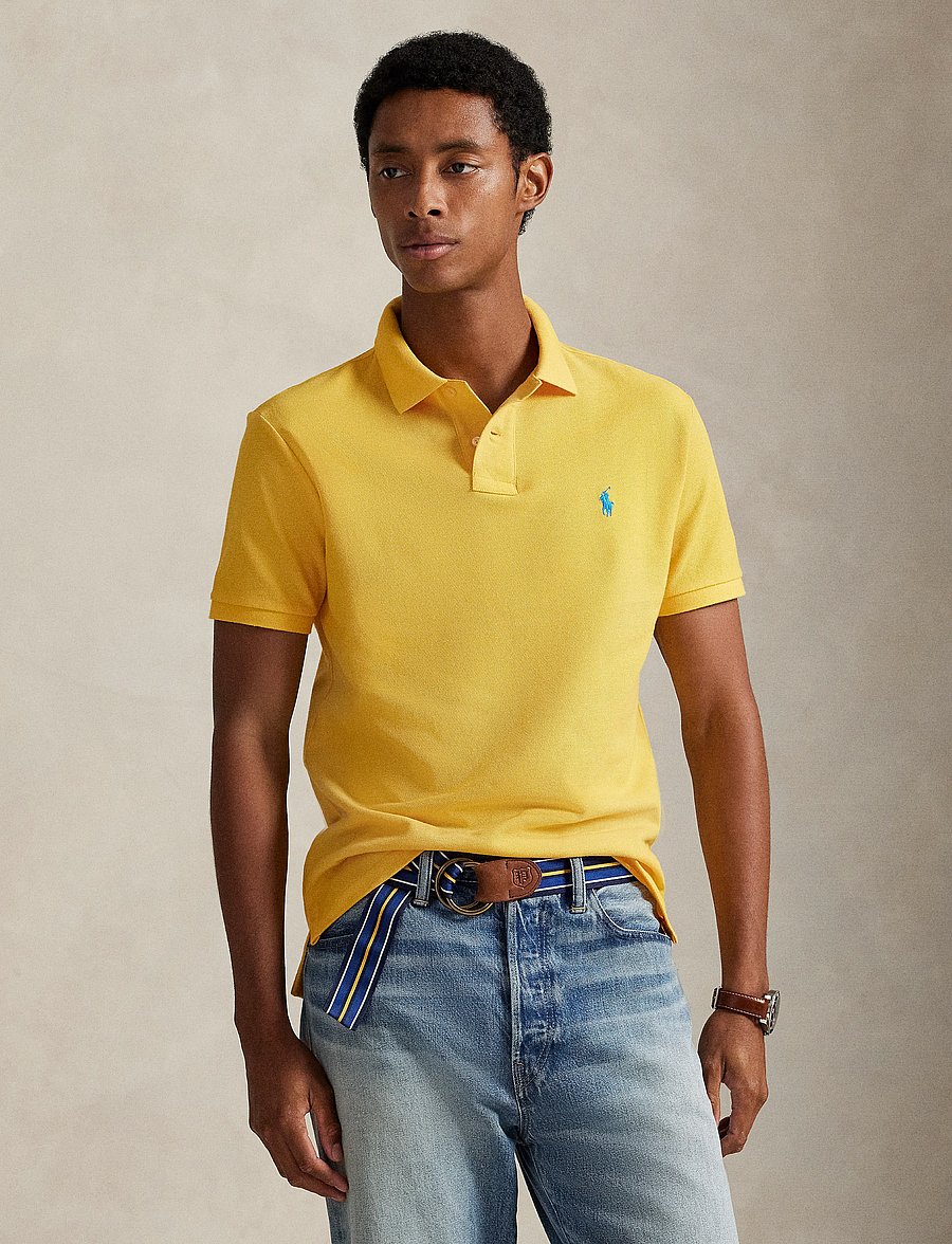 Polo Ralph Lauren - The Iconic Mesh Polo Shirt - kurzärmelig - yellowfin/c7370 - 0