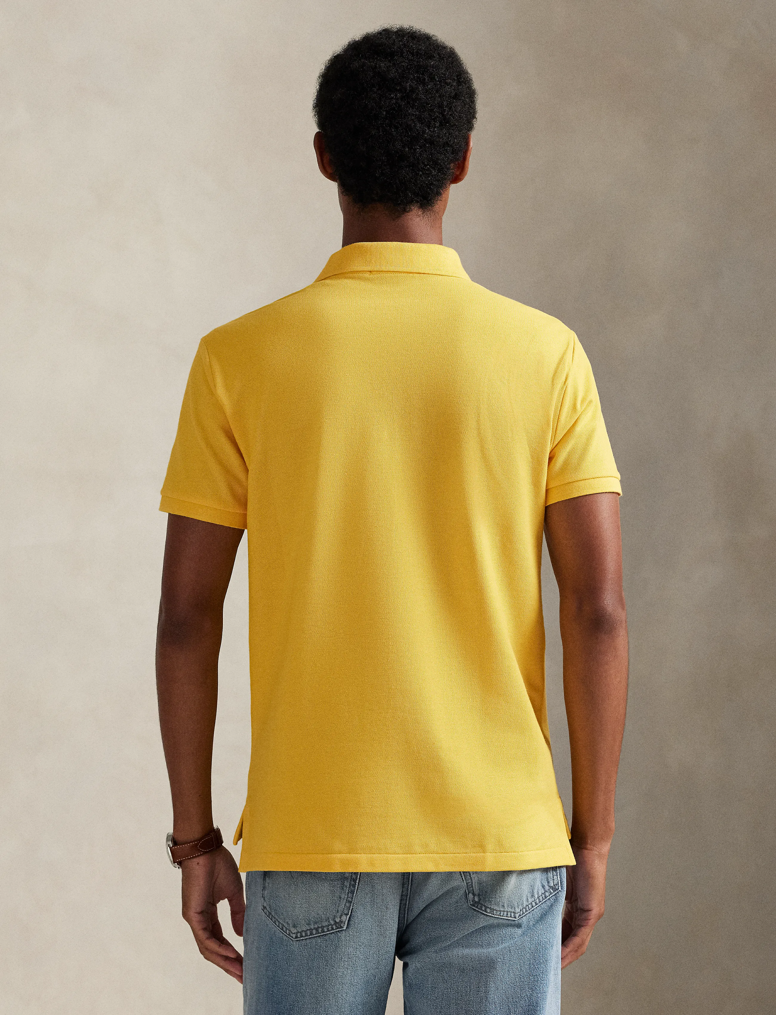 Polo Ralph Lauren - BASIC MESH-SSL-KNT - polo shirts - yellowfin/c7370 - 3