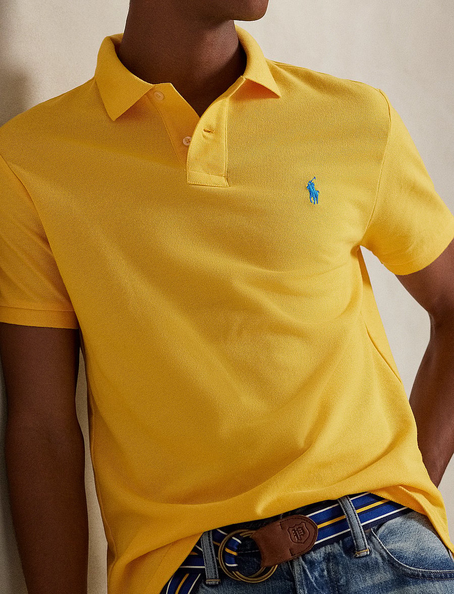 Polo Ralph Lauren - The Iconic Mesh Polo Shirt - kurzärmelig - yellowfin/c7370 - 5