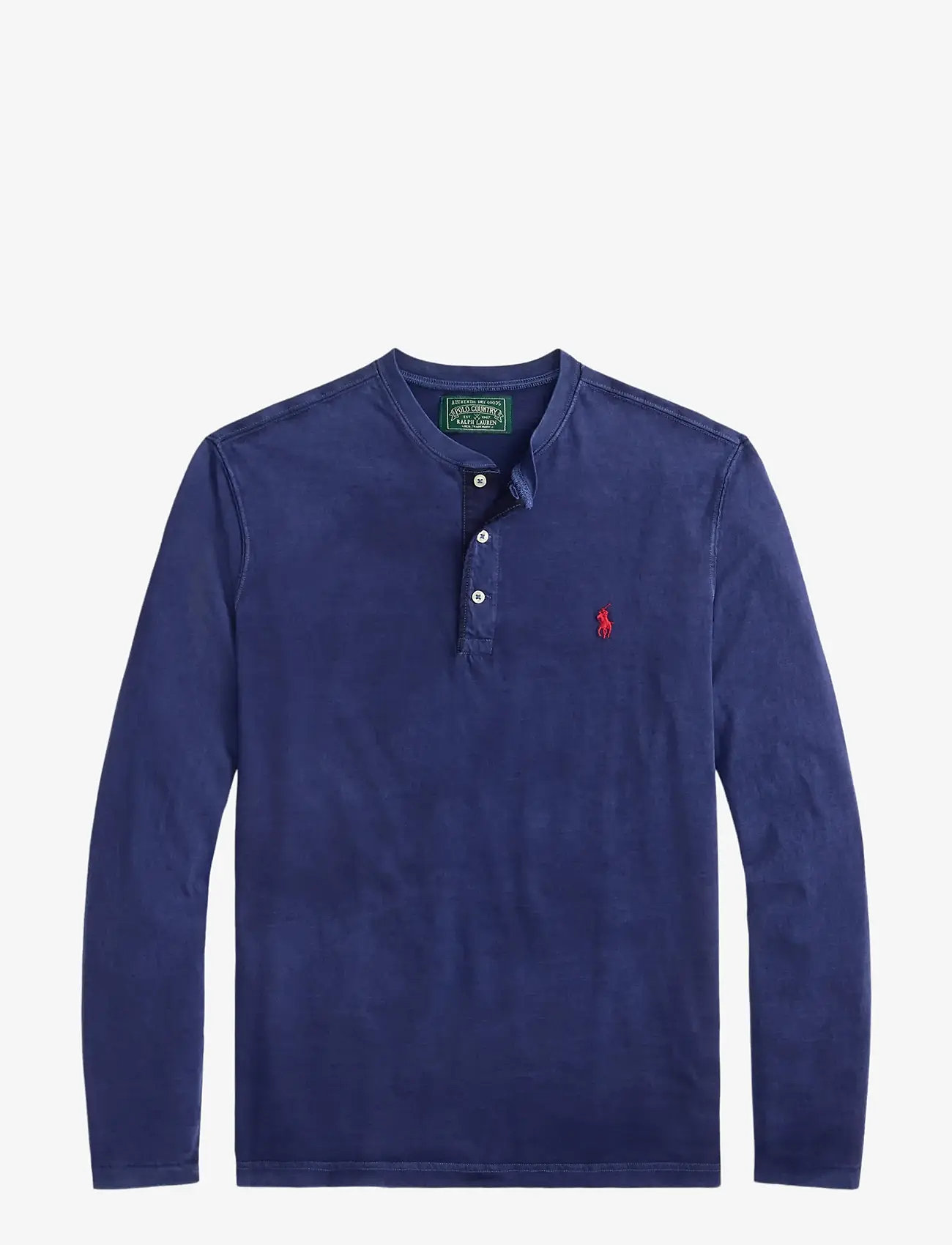 Polo Ralph Lauren - Slub Jersey Henley Shirt - langærmede t-shirts - cruise navy - 1