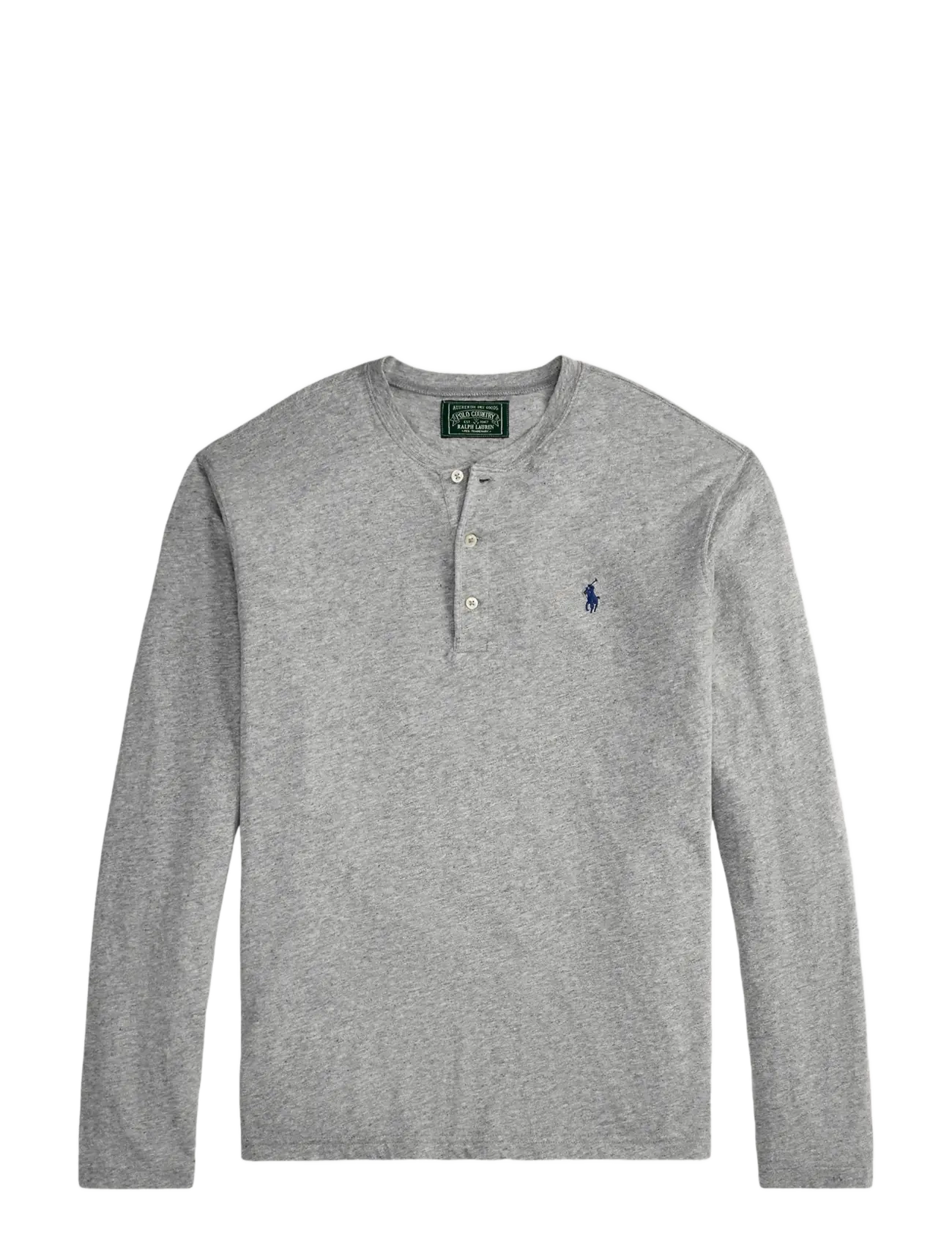 Slub Jersey Henley Shirt - DARK VINTAGE HEAT