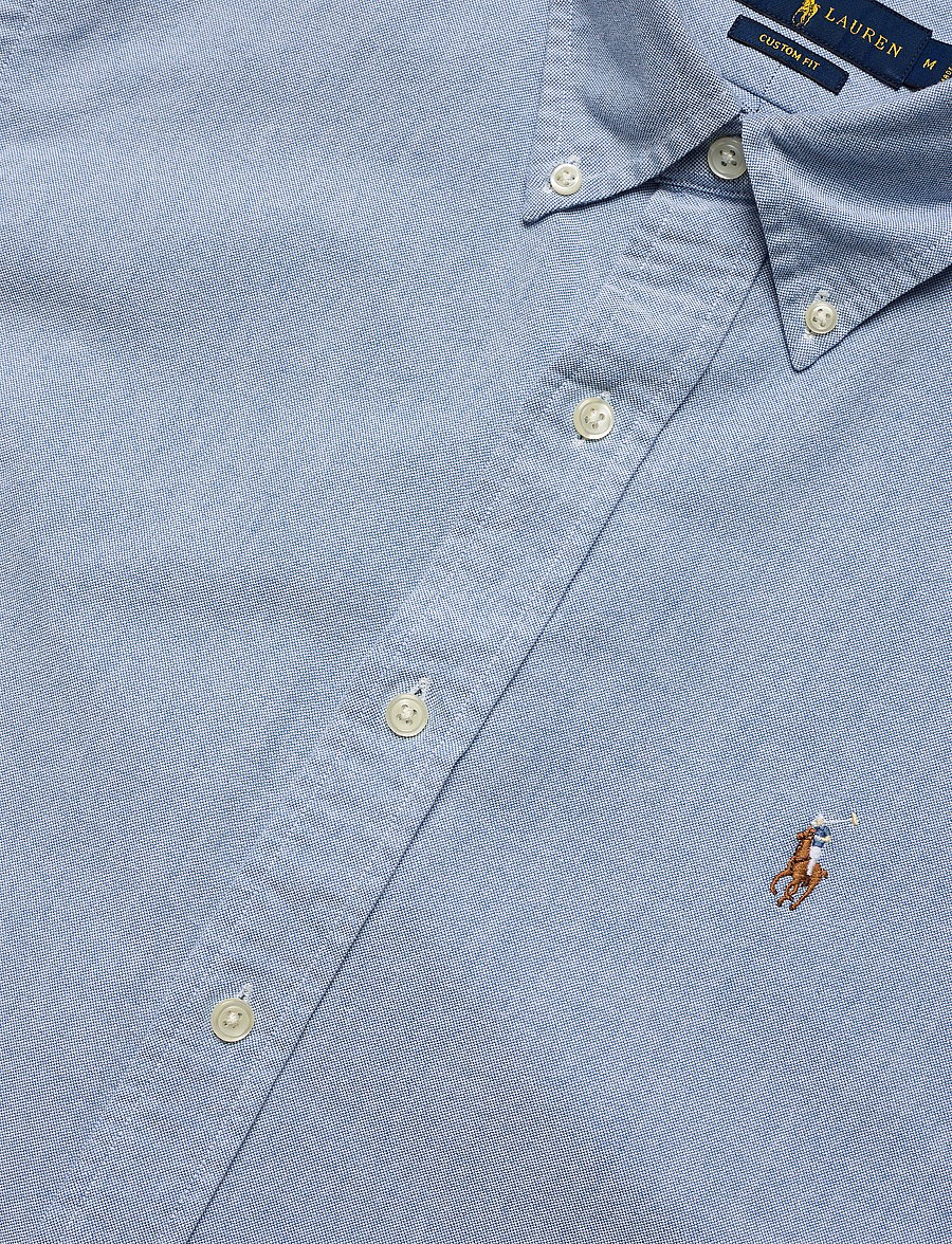 Polo Ralph Lauren - Custom Fit Striped Oxford Shirt - oxford skjorter - blue - 4