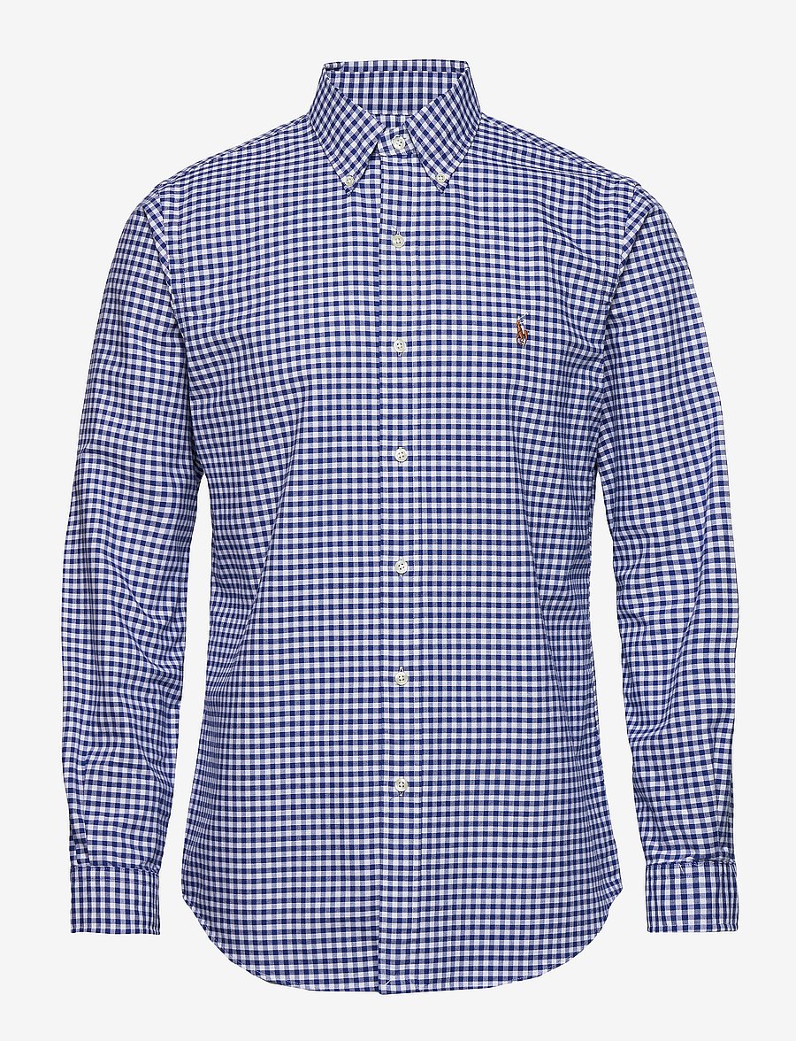 Polo Ralph Lauren - Custom Fit Striped Oxford Shirt - oxford-hemden - blue/white gingha - 0