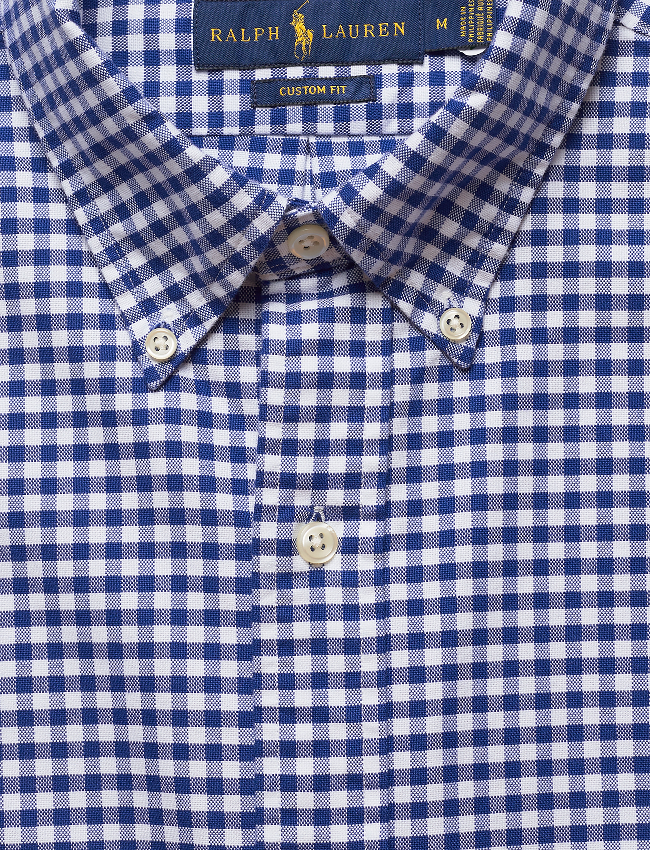 Polo Ralph Lauren - Custom Fit Striped Oxford Shirt - oxford-skjortor - blue/white gingha - 3