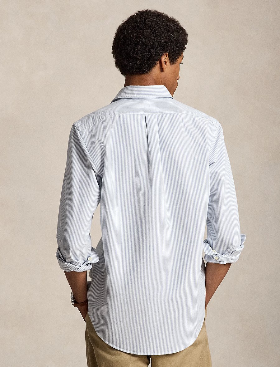 Polo Ralph Lauren - Custom Fit Striped Oxford Shirt - oxfordi särgid - blue/white stripe - 3