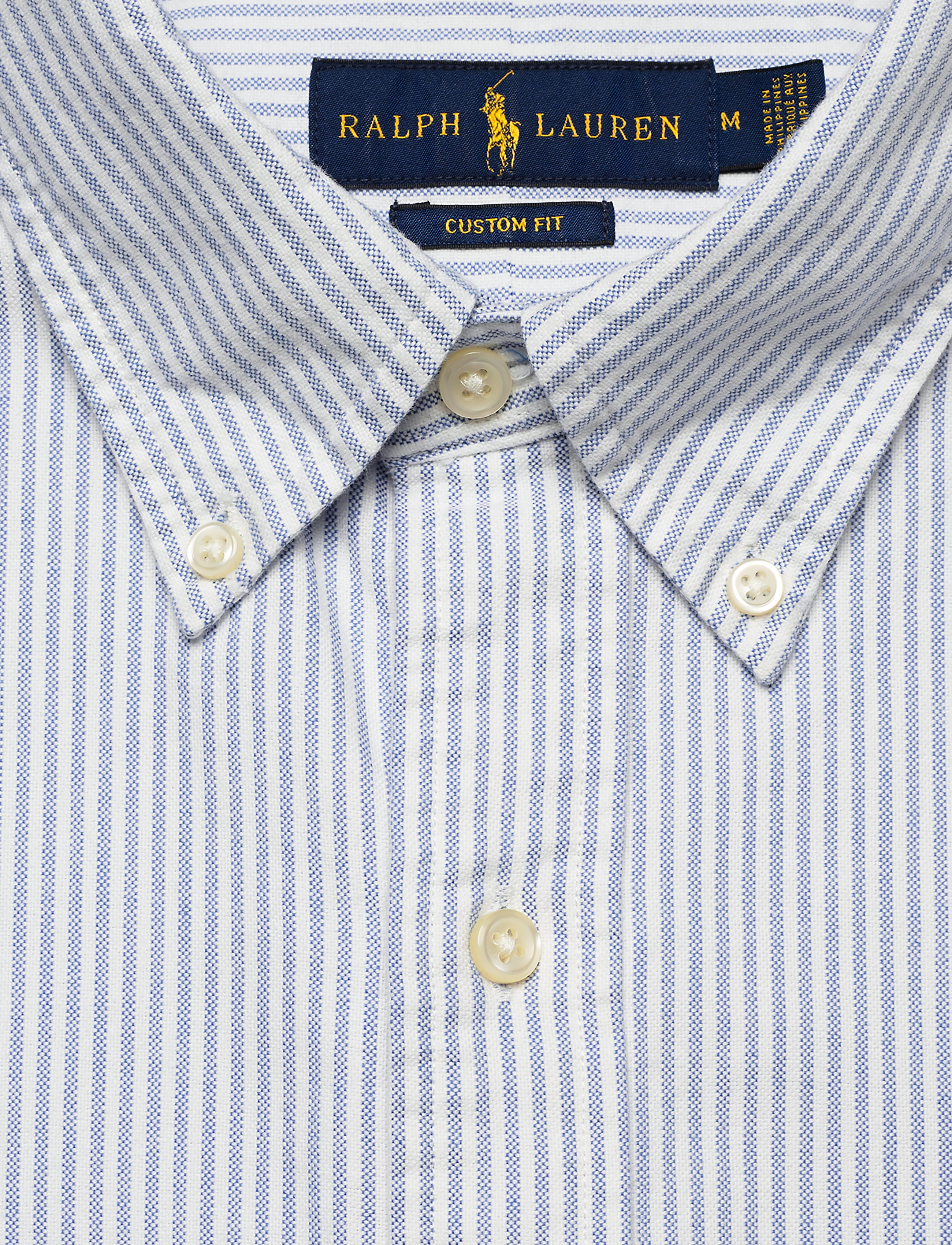 Polo Ralph Lauren - Custom Fit Striped Oxford Shirt - oxford-skjortor - blue/white stripe - 5