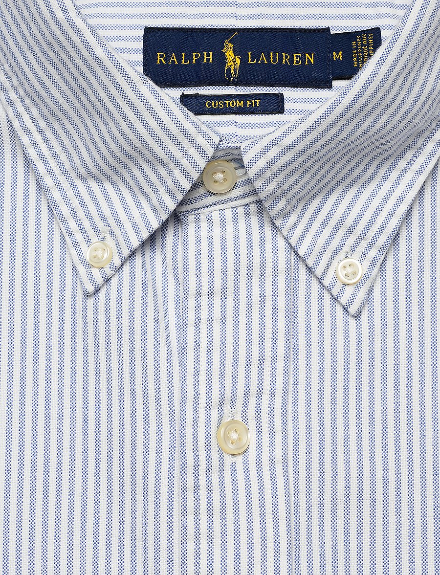 Polo Ralph Lauren - Custom Fit Striped Oxford Shirt - oxford skjorter - blue/white stripe - 5