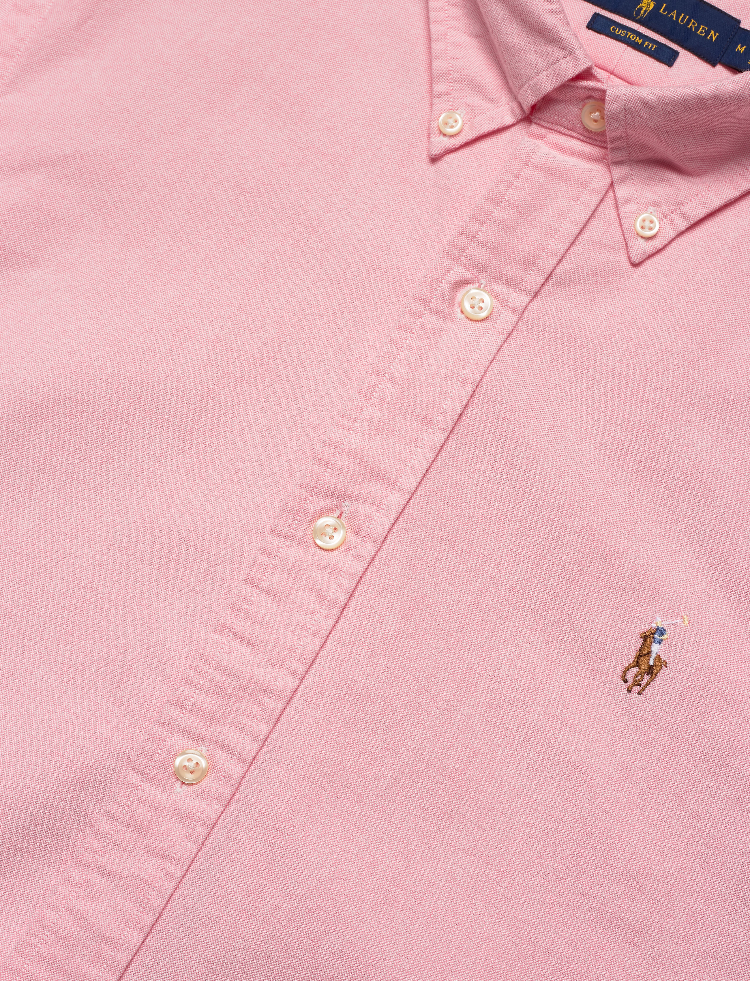 Polo Ralph Lauren - Custom Fit Striped Oxford Shirt - oxford shirts - pink - 4