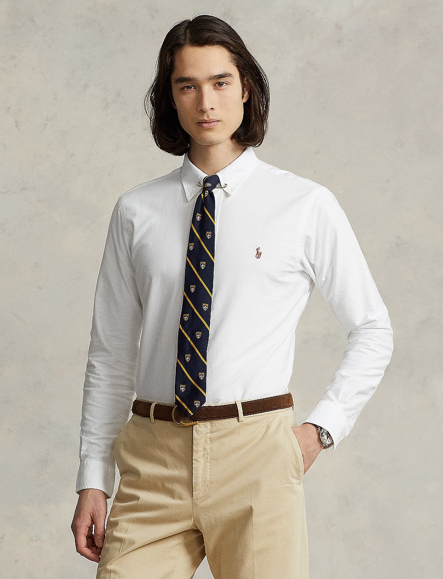 Polo Ralph Lauren - Custom Fit Striped Oxford Shirt - oxford shirts - white - 0