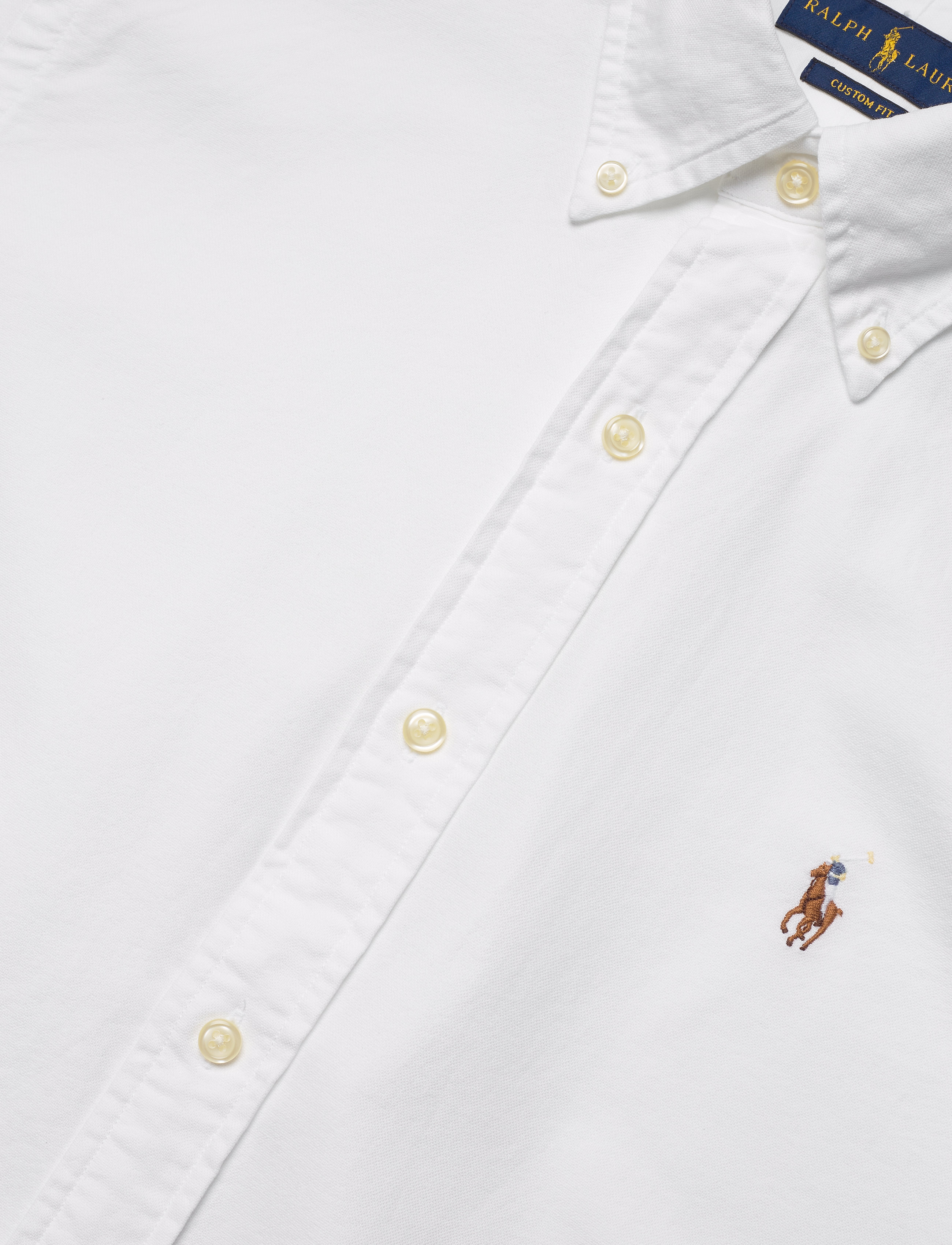 Polo Ralph Lauren - Custom Fit Striped Oxford Shirt - oxford shirts - white - 5