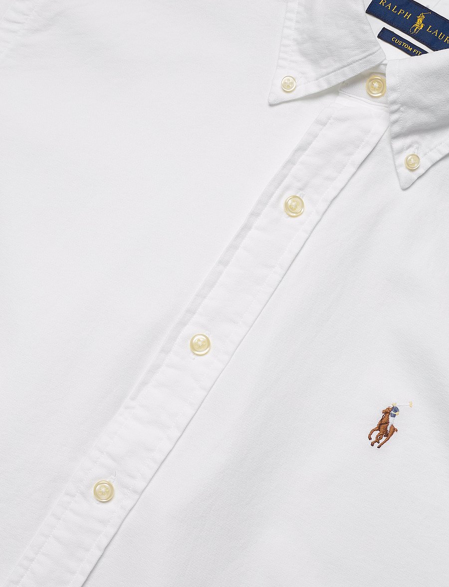 Polo Ralph Lauren - Custom Fit Striped Oxford Shirt - oxford shirts - white - 4