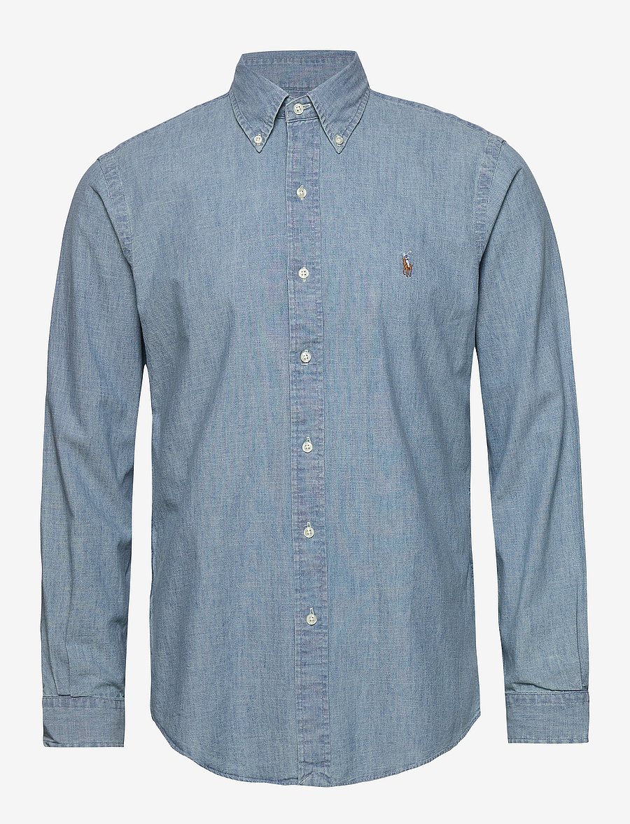Polo Ralph Lauren - Custom Fit Chambray Shirt - teksasärgid - chambray - 1
