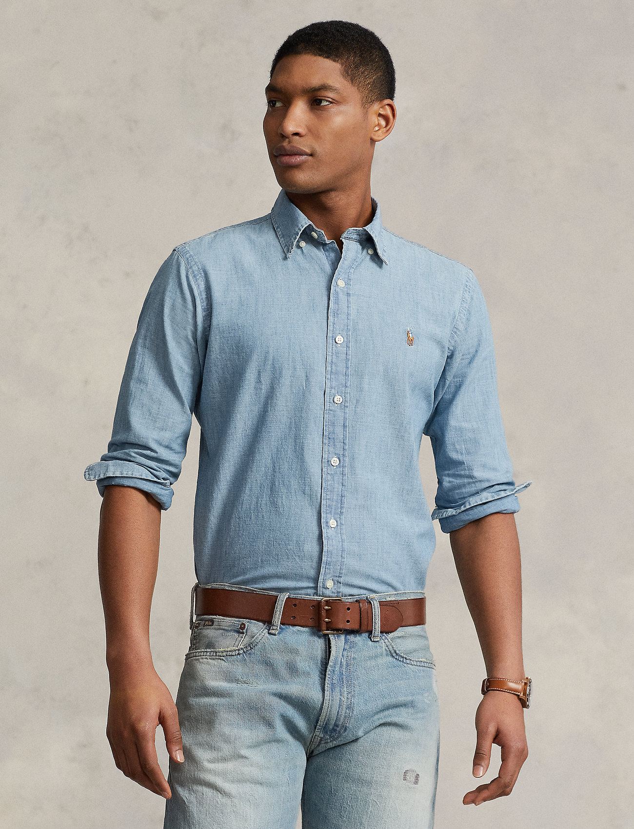 Polo Ralph Lauren - Custom Fit Chambray Shirt - chemises en jean - chambray - 0