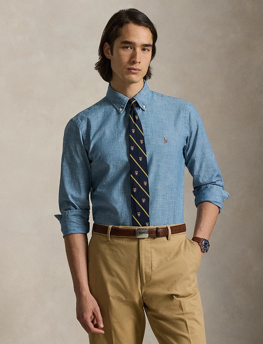 Polo Ralph Lauren - Custom Fit Chambray Shirt - teksasärgid - chambray - 0