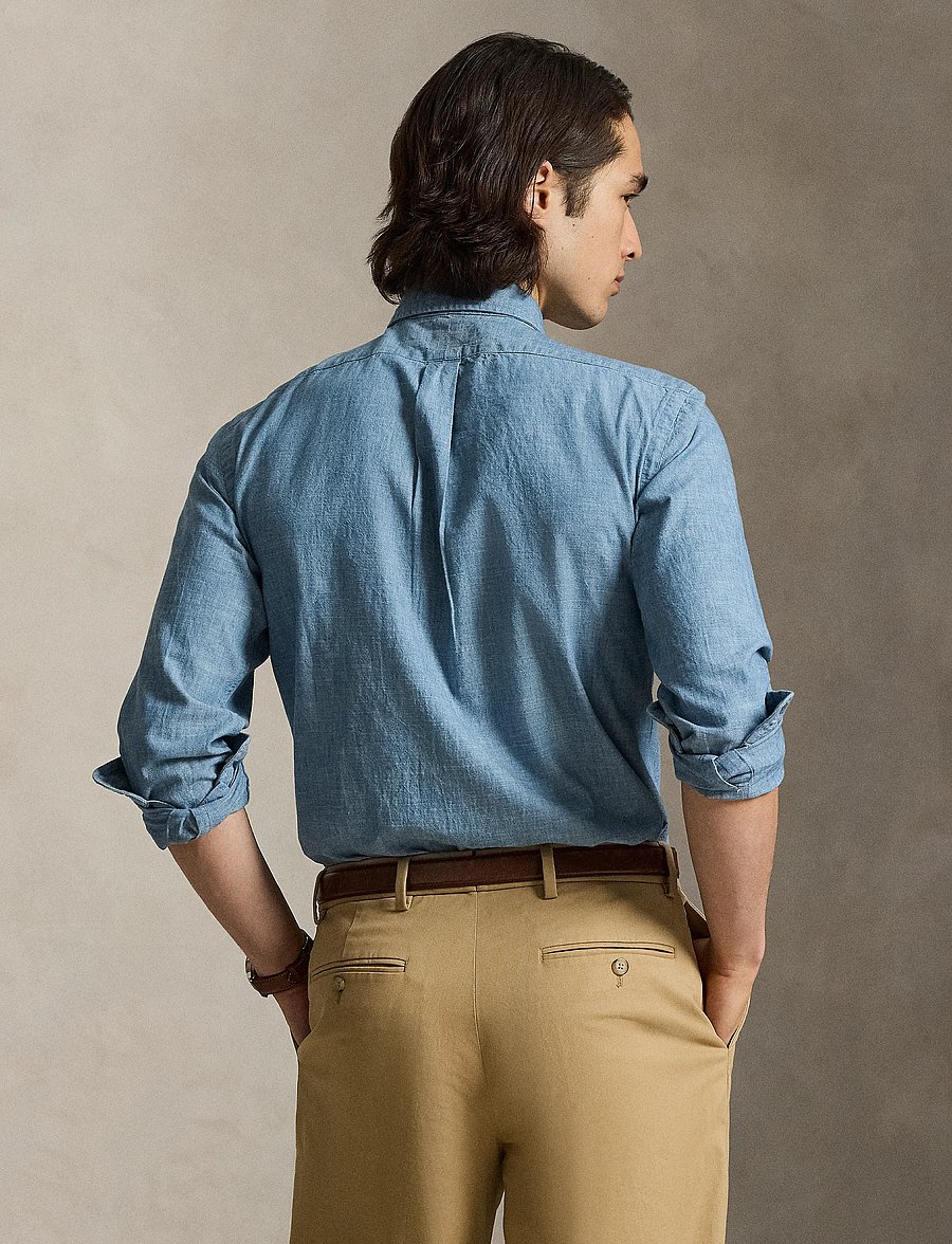 Polo Ralph Lauren - Custom Fit Chambray Shirt - teksasärgid - chambray - 5