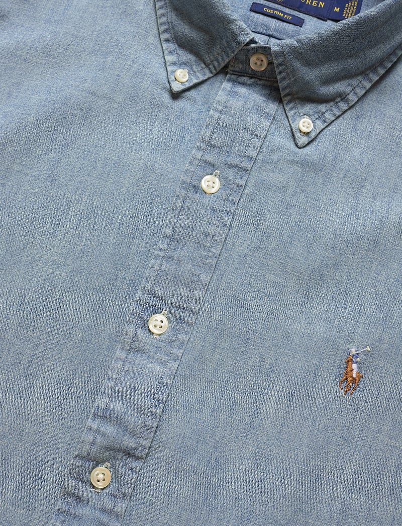 Polo Ralph Lauren - Custom Fit Chambray Shirt - denimskjorter - chambray - 4