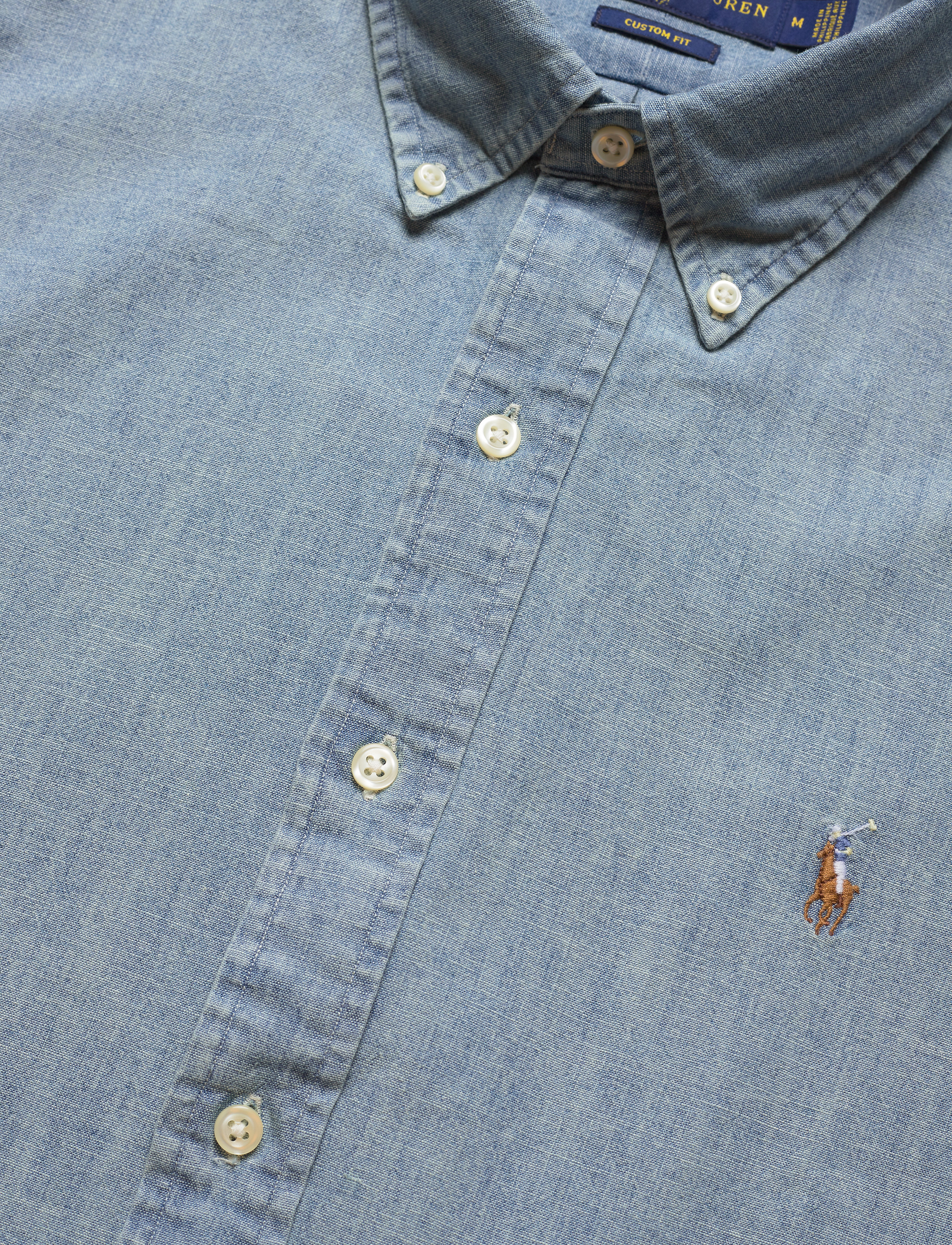Polo Ralph Lauren - Custom Fit Chambray Shirt - denim shirts - chambray - 4