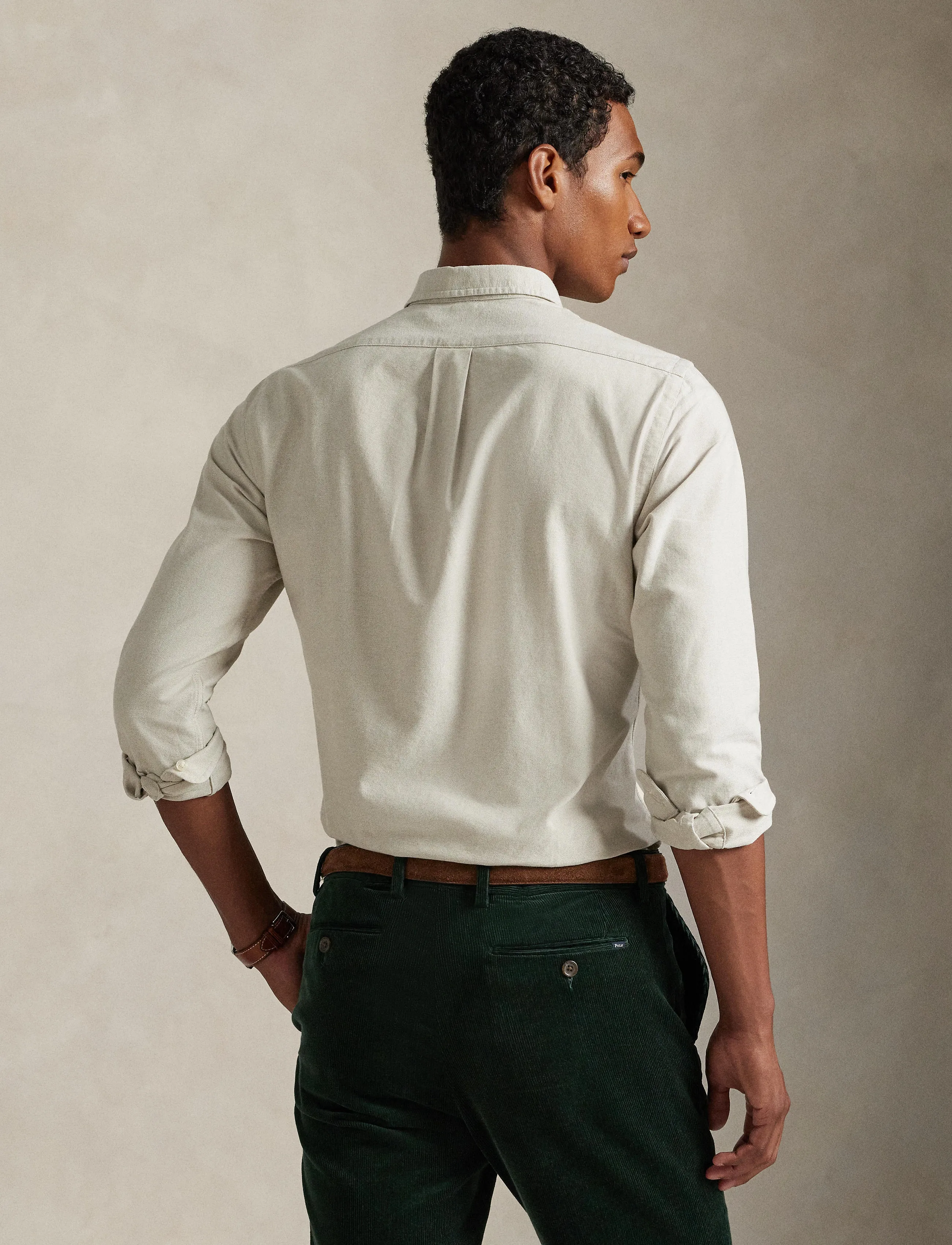 Polo Ralph Lauren - Slim Fit Oxford Shirt - oxford-skjortor - coastal beige - 2