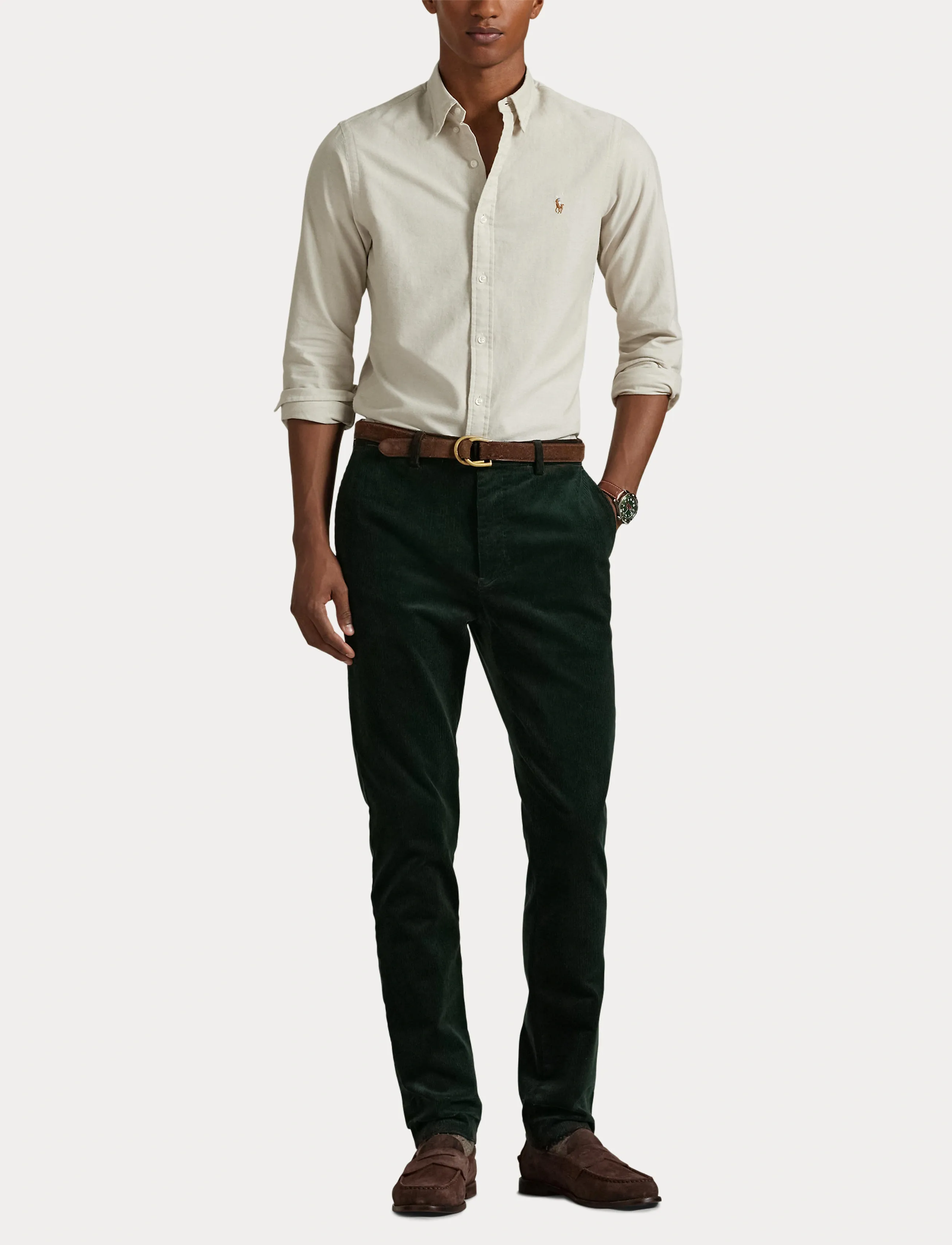 Polo Ralph Lauren - Slim Fit Oxford Shirt - oxford-skjortor - coastal beige - 4