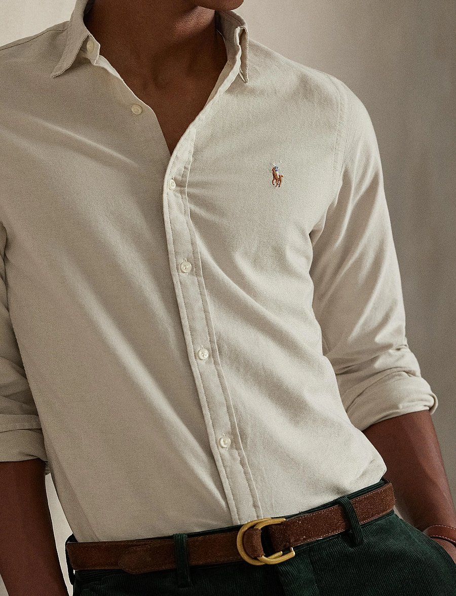 Polo Ralph Lauren - Slim Fit Oxford Shirt - oxfordi särgid - coastal beige - 4