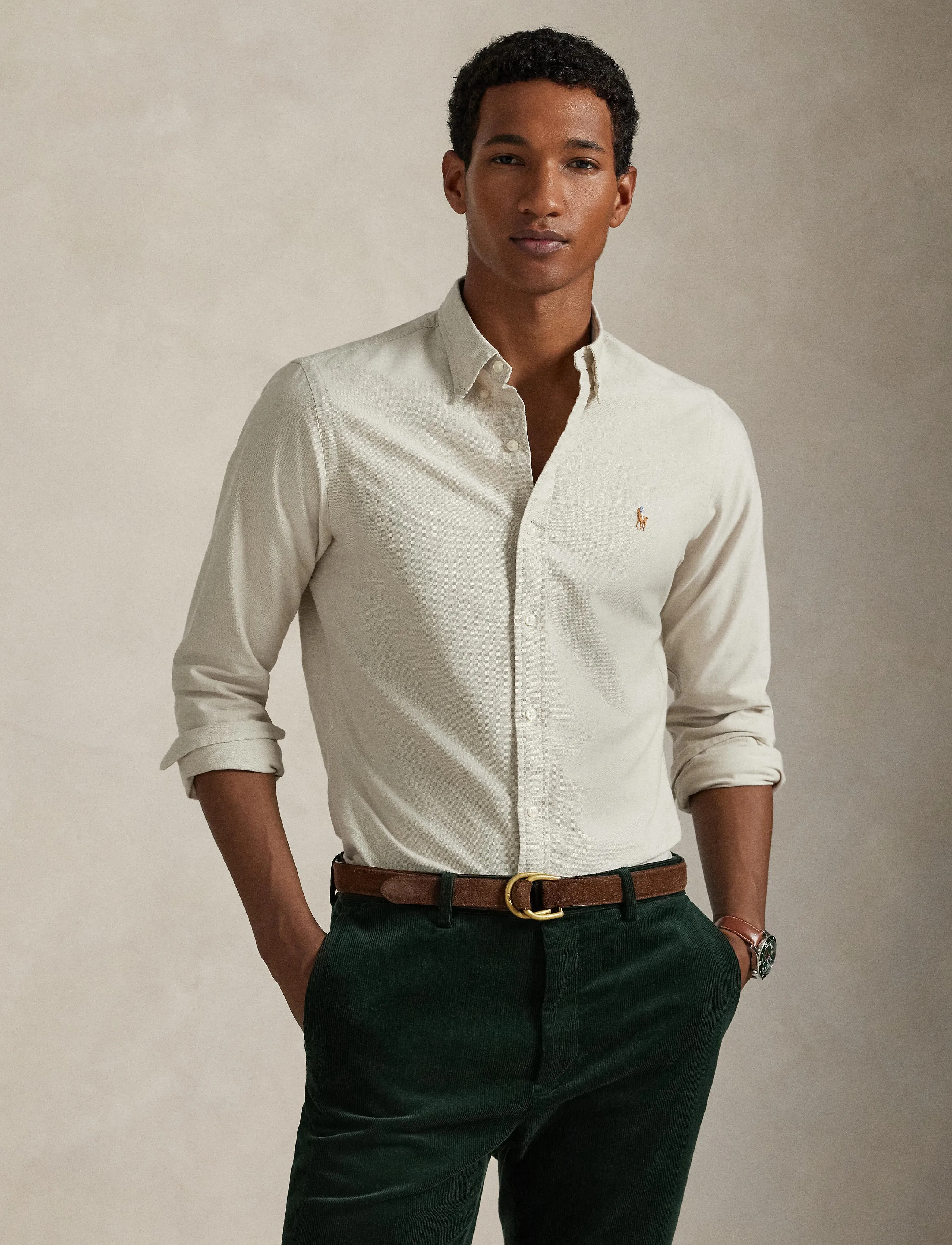 Polo Ralph Lauren - Slim Fit Oxford Shirt - oxford-hemden - coastal beige - 5