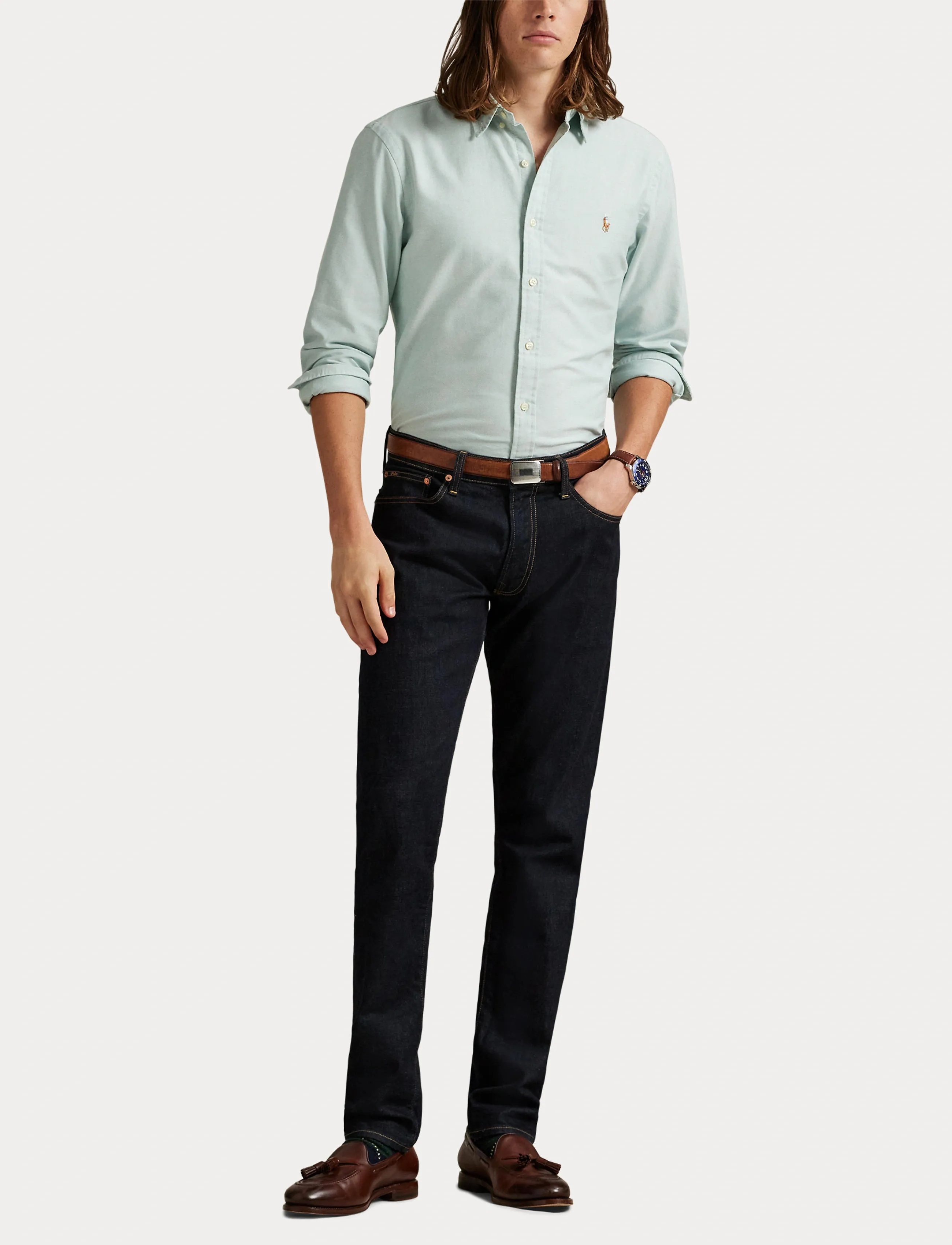 Polo Ralph Lauren - Slim Fit Oxford Shirt - oxford skjorter - lovat - 4