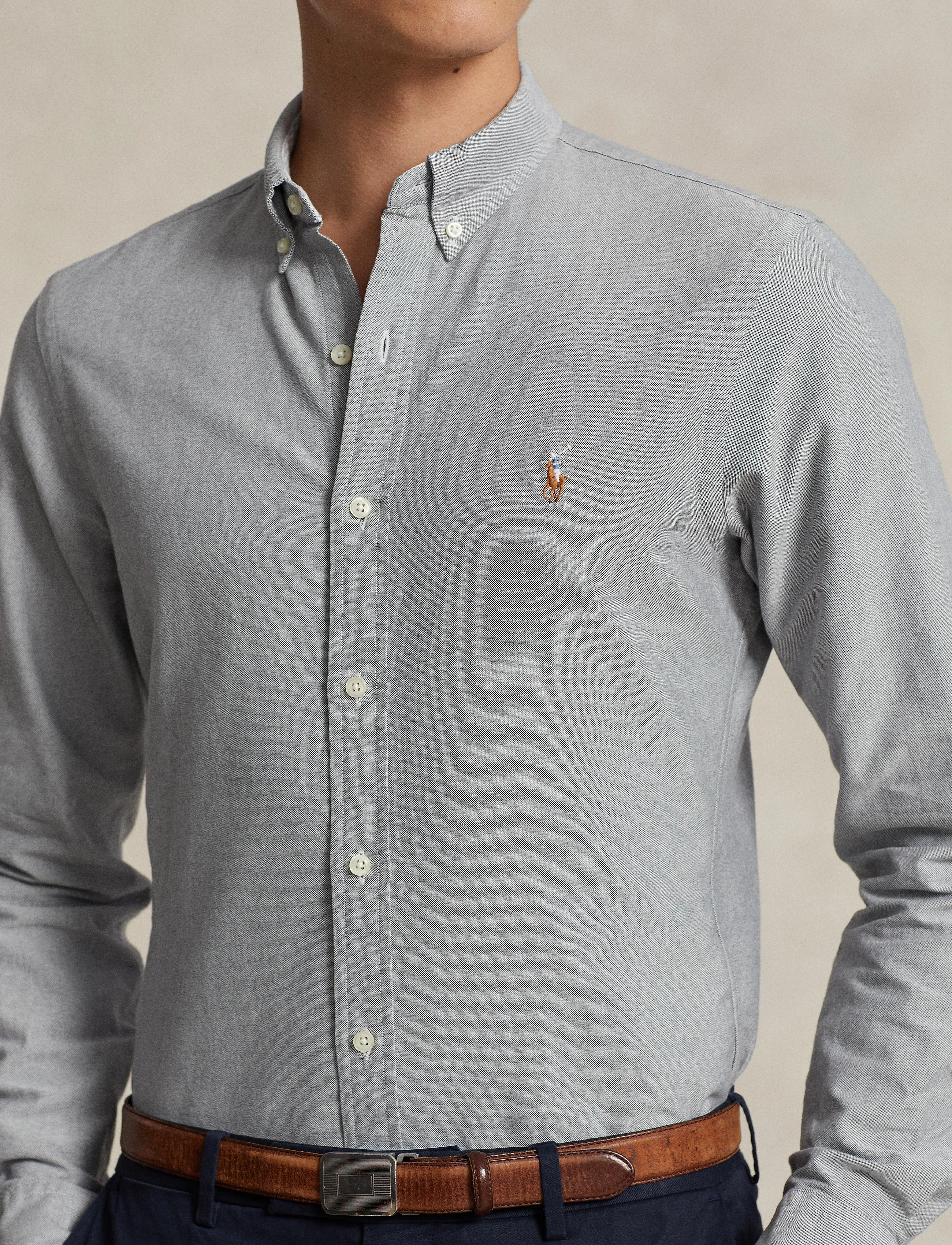 Polo Ralph Lauren Slim Fit Oxford Shirt - Chemises Oxford - SLATE / blue