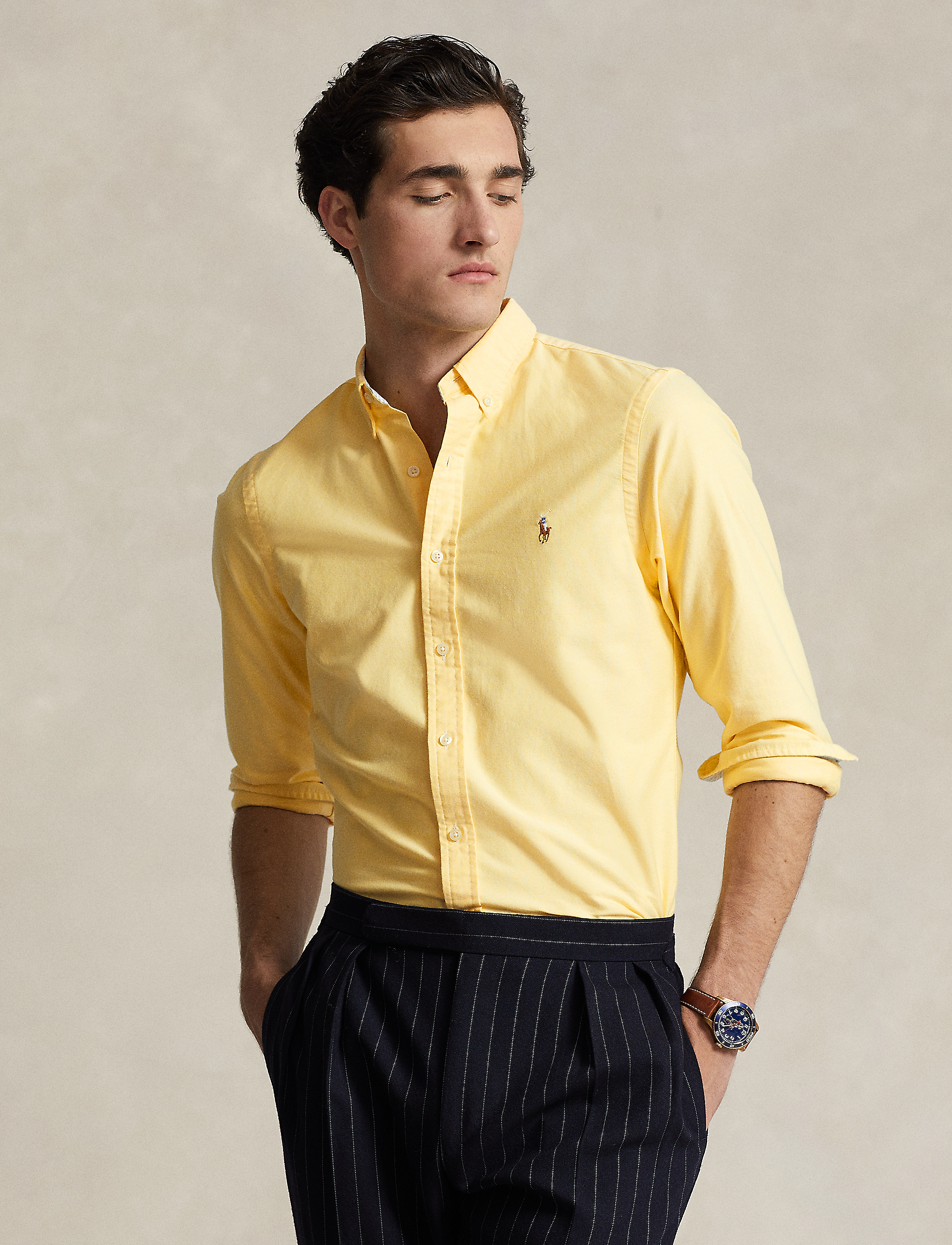 Polo Ralph Lauren Slim Fit Oxford Shirt - Winter deals - YELLOW OXFORD / yellow