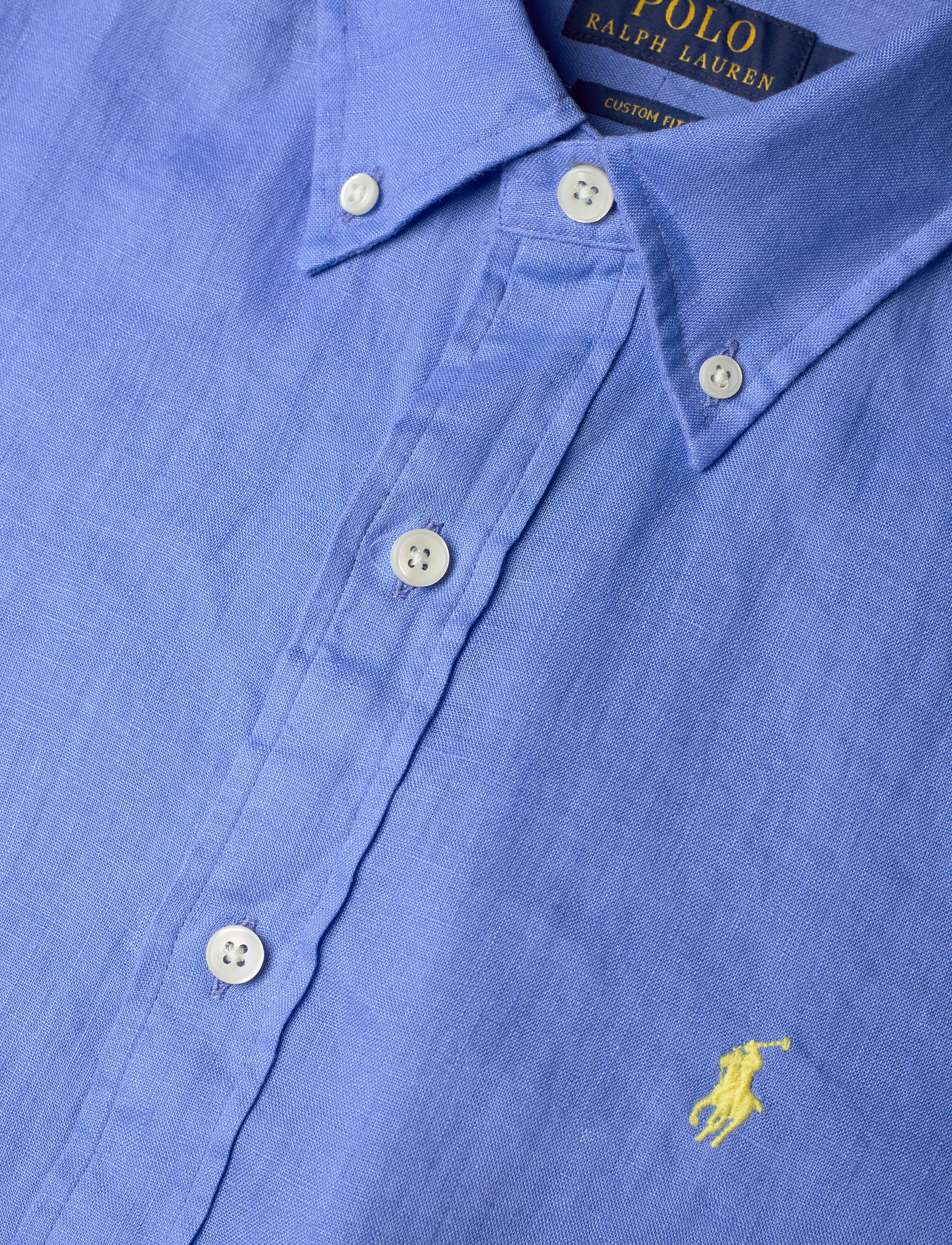 Polo Ralph Lauren - Custom Fit Linen Shirt - harbor island blu - 4