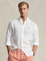 Polo Ralph Lauren - Custom Fit Linen Shirt - chemises décontractées - white - 0