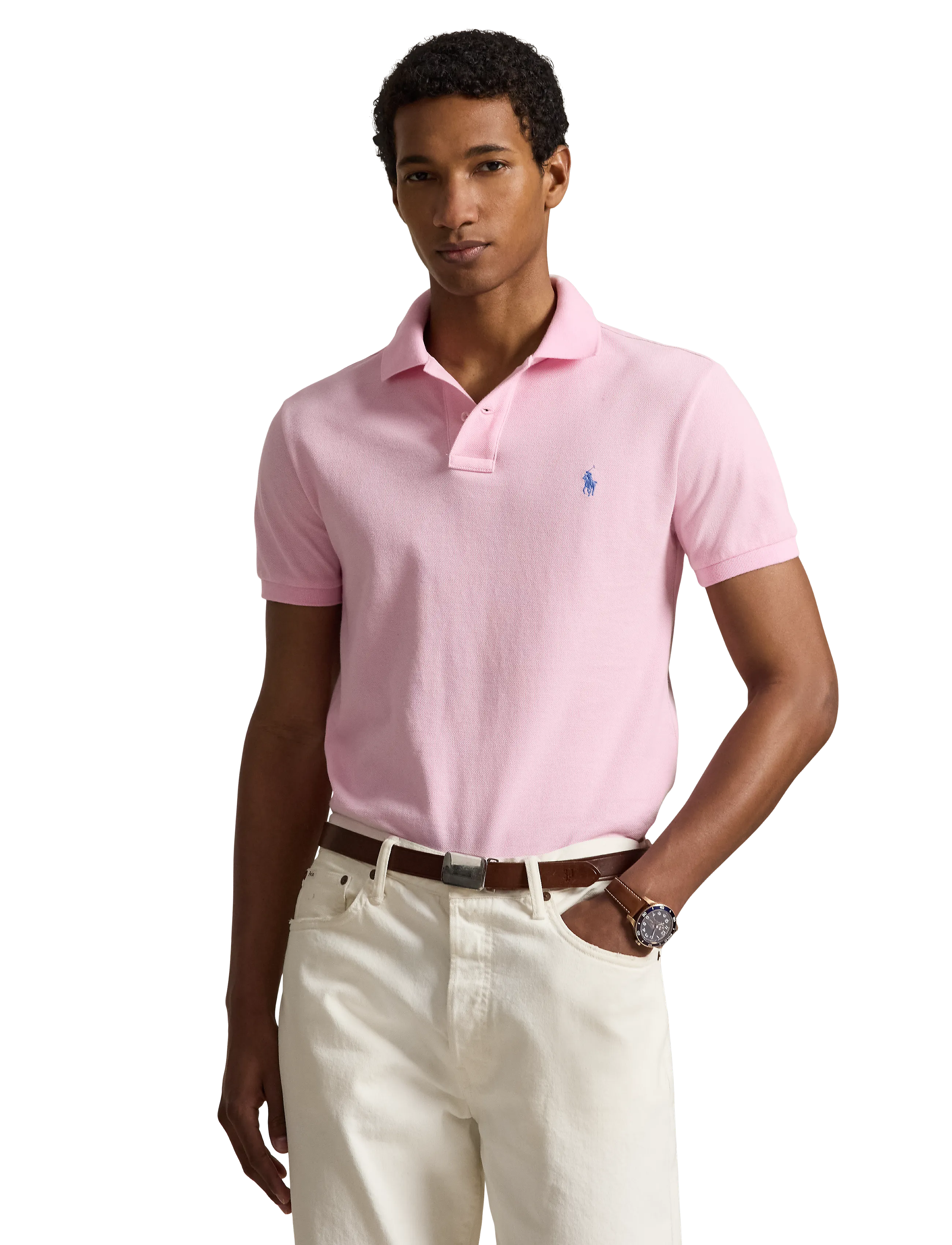 Slim Fit Mesh Polo Shirt 3