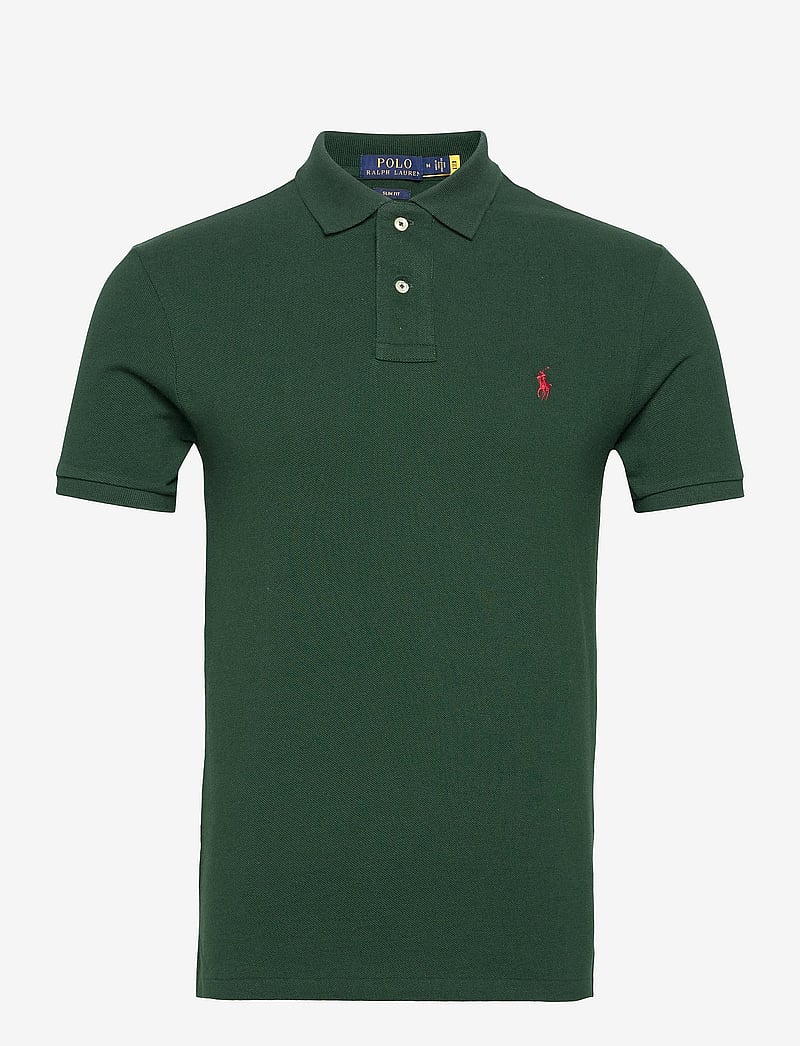 Polo Ralph Lauren - Slim Fit Mesh Polo Shirt - kortærmede poloer - college green/c39 - 1