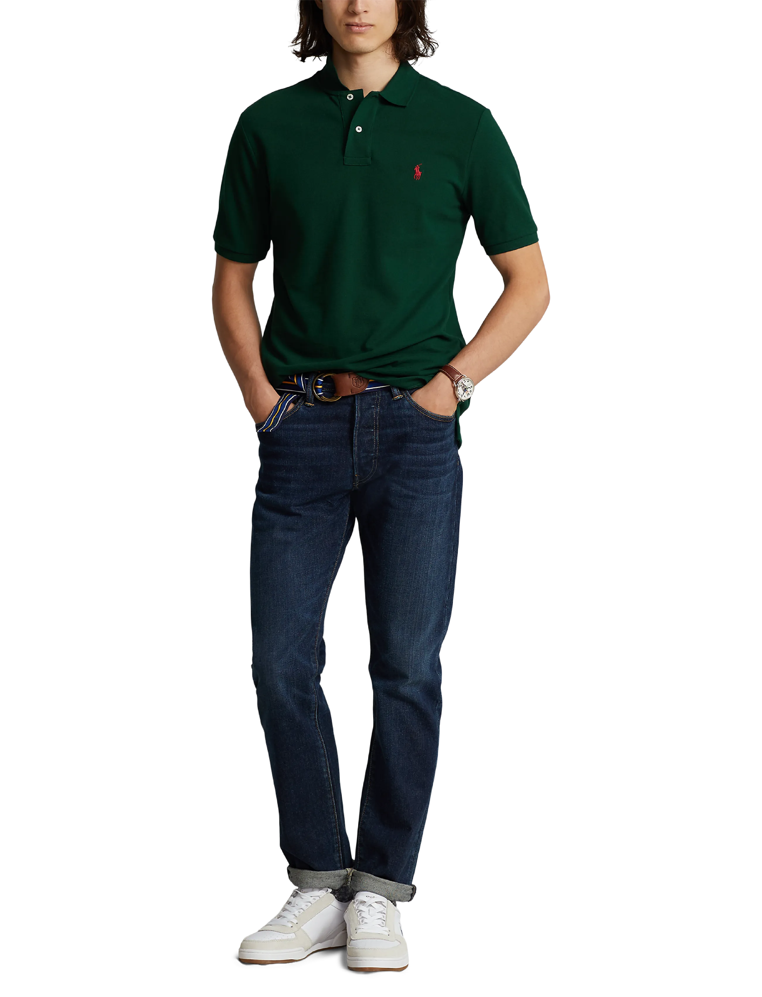 Slim Fit Mesh Polo Shirt 7