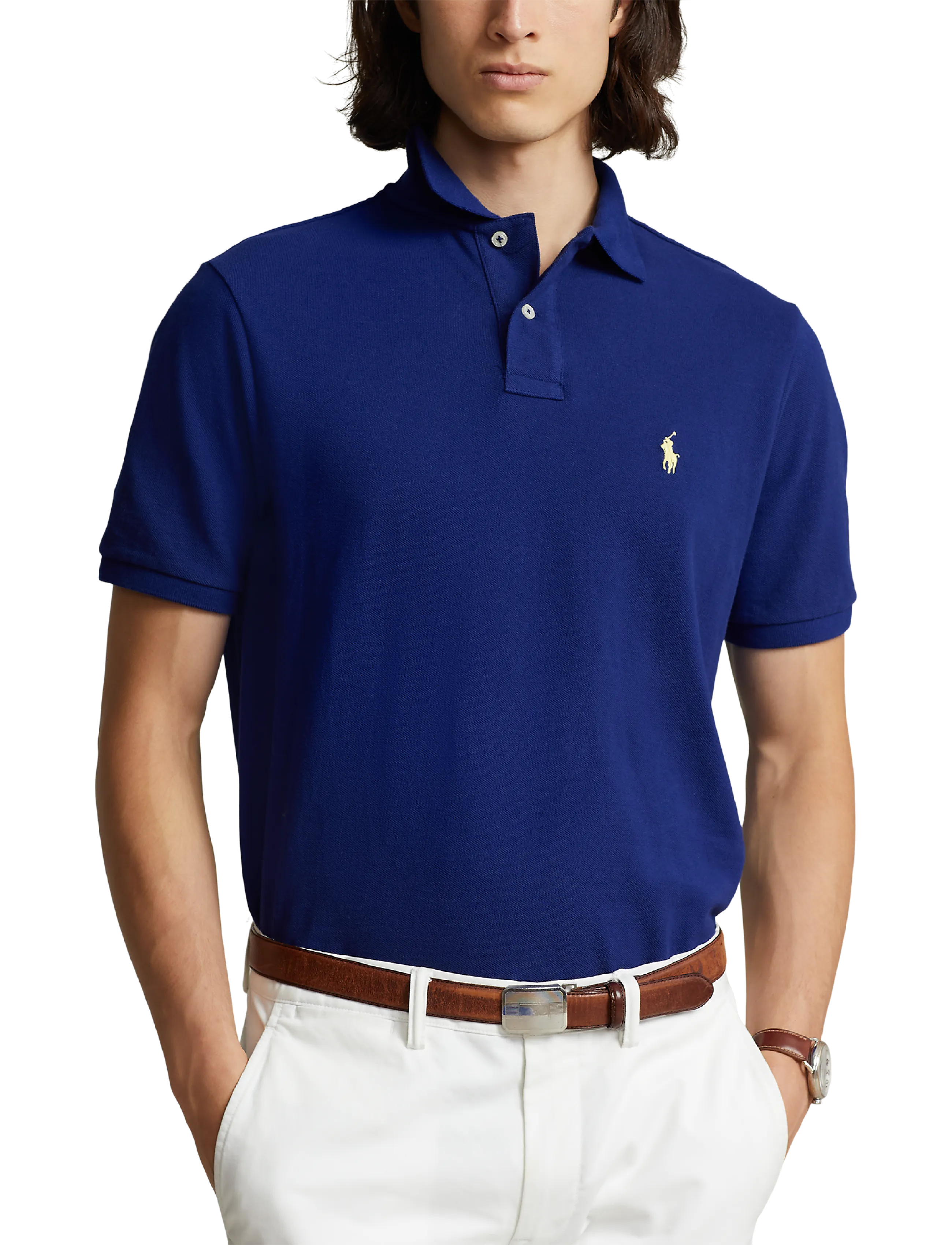 Slim Fit Mesh Polo Shirt 3
